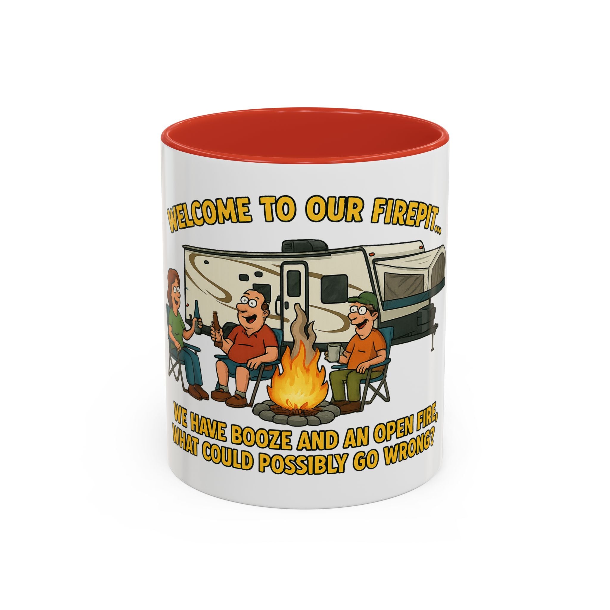 Cozy Firepit Mug | Ideal for Camping Lovers, Humorous Coffee Gifts, Outdoor Gatherings, Funny Kitchen Decor, Welcome Party Accessories