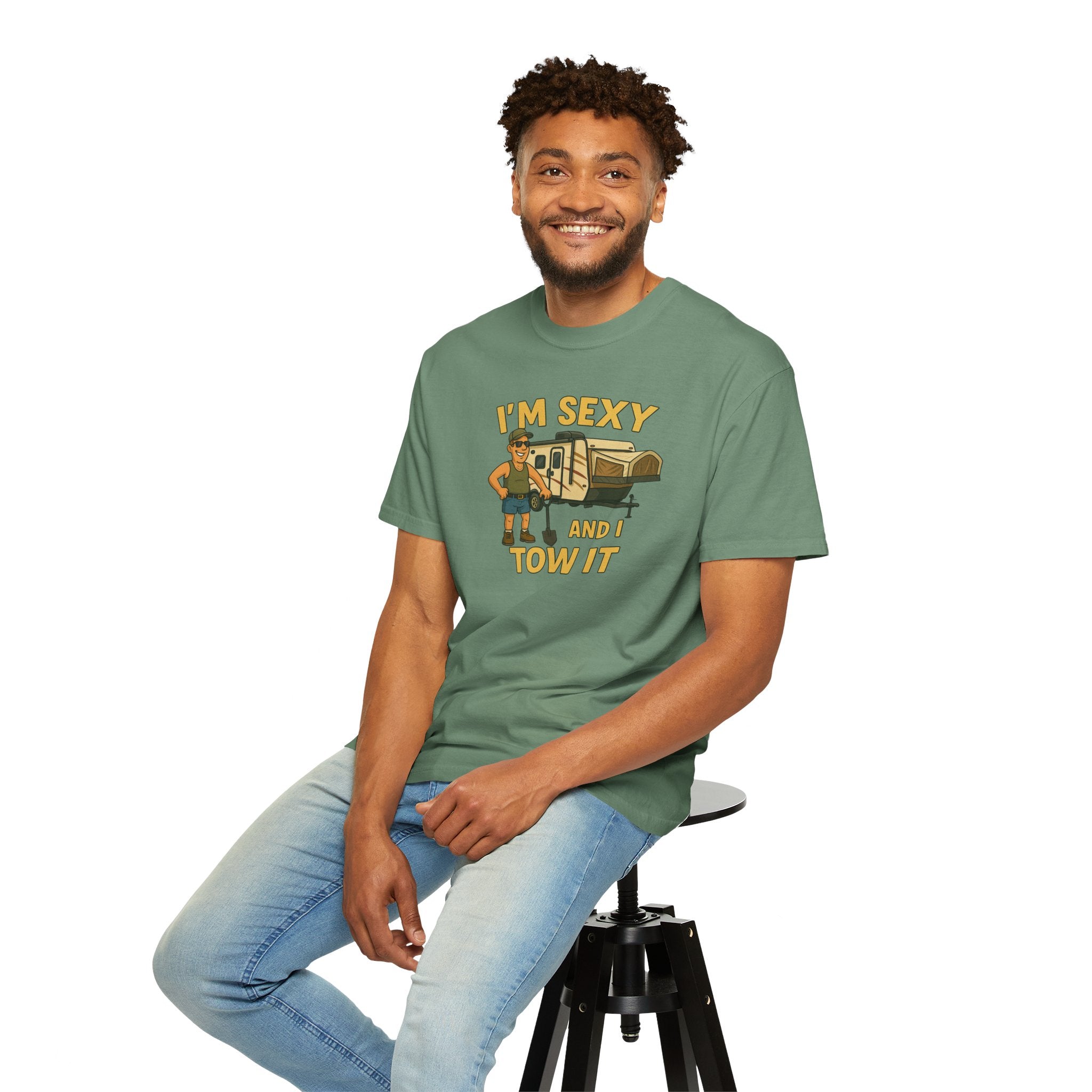 Playful Camping T-Shirt, I'm Sexy and I Tow It Tee, Unisex Outdoor Shirt, Funny Gift for RV Lovers, Travel T-Shirt, Casual Summer Wear