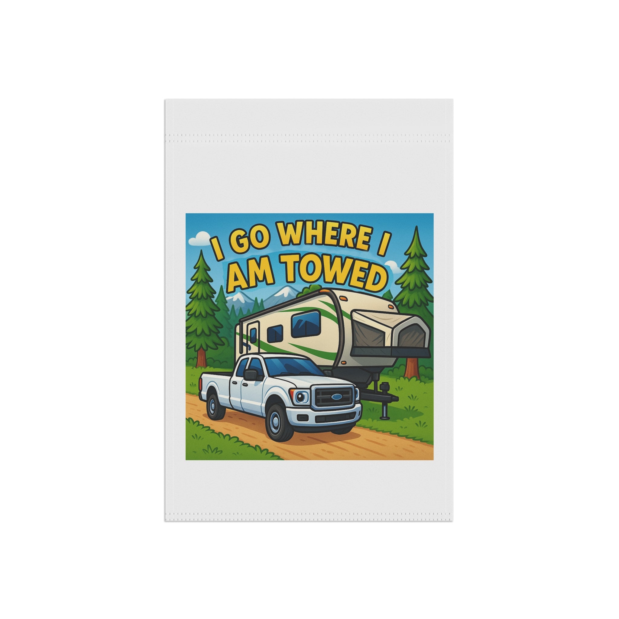 Travel Trailer Banner, RV Garden Decor, Camping Flag, Adventure Home Sign, Outdoor Decoration, Motorhome Gift
