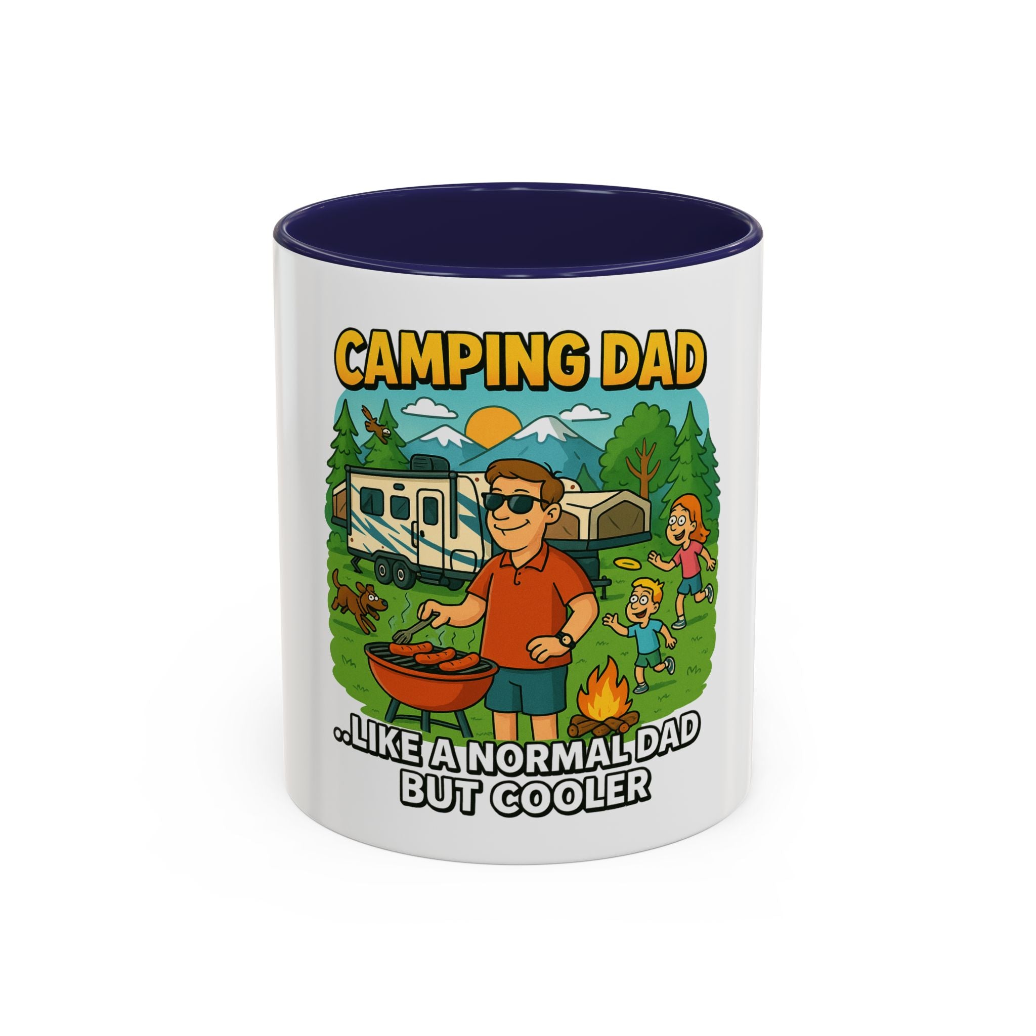 Cool Camping Dad Coffee Mug - Fun Outdoor Adventure Gift