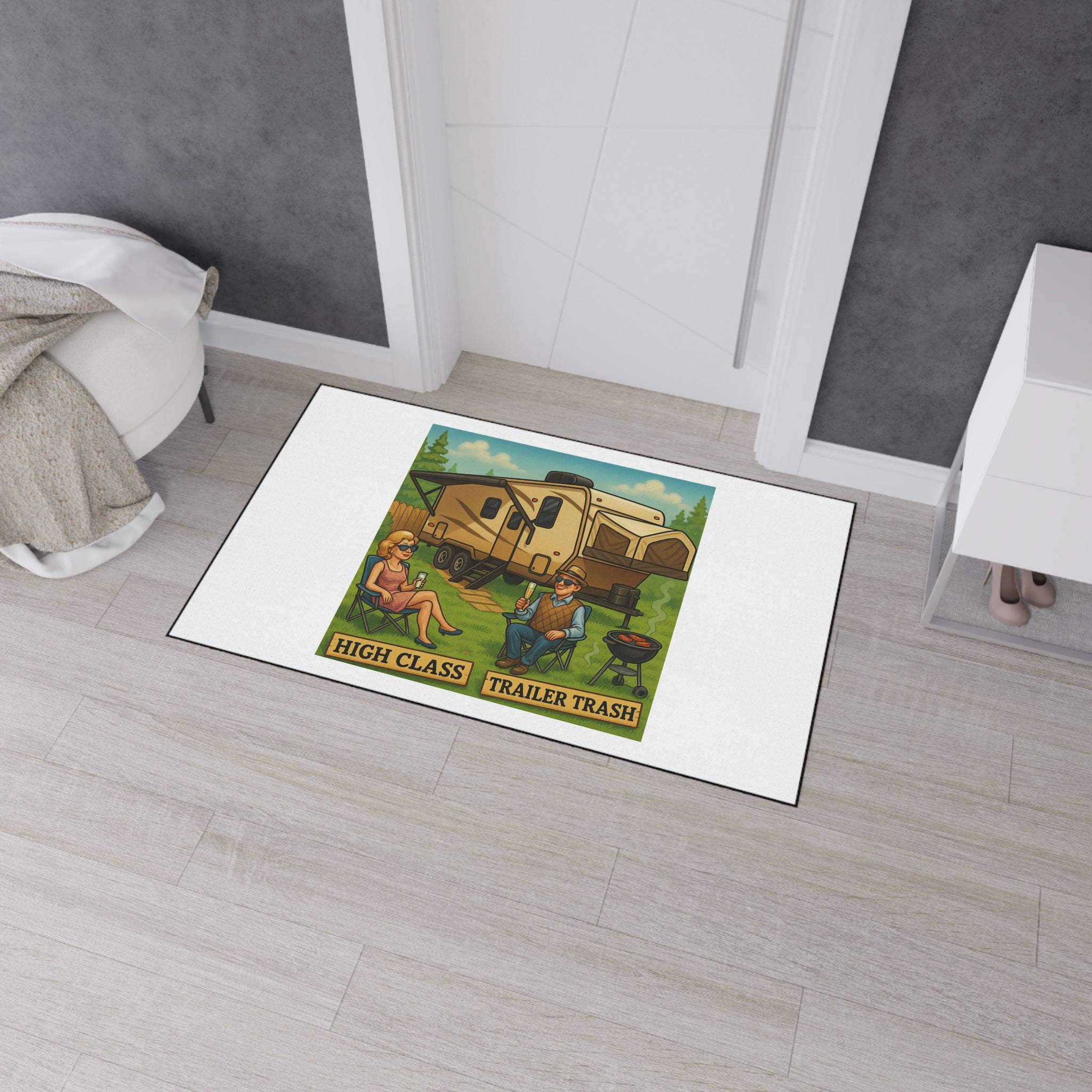 Funny High Class Trailer Trash Floor Mat