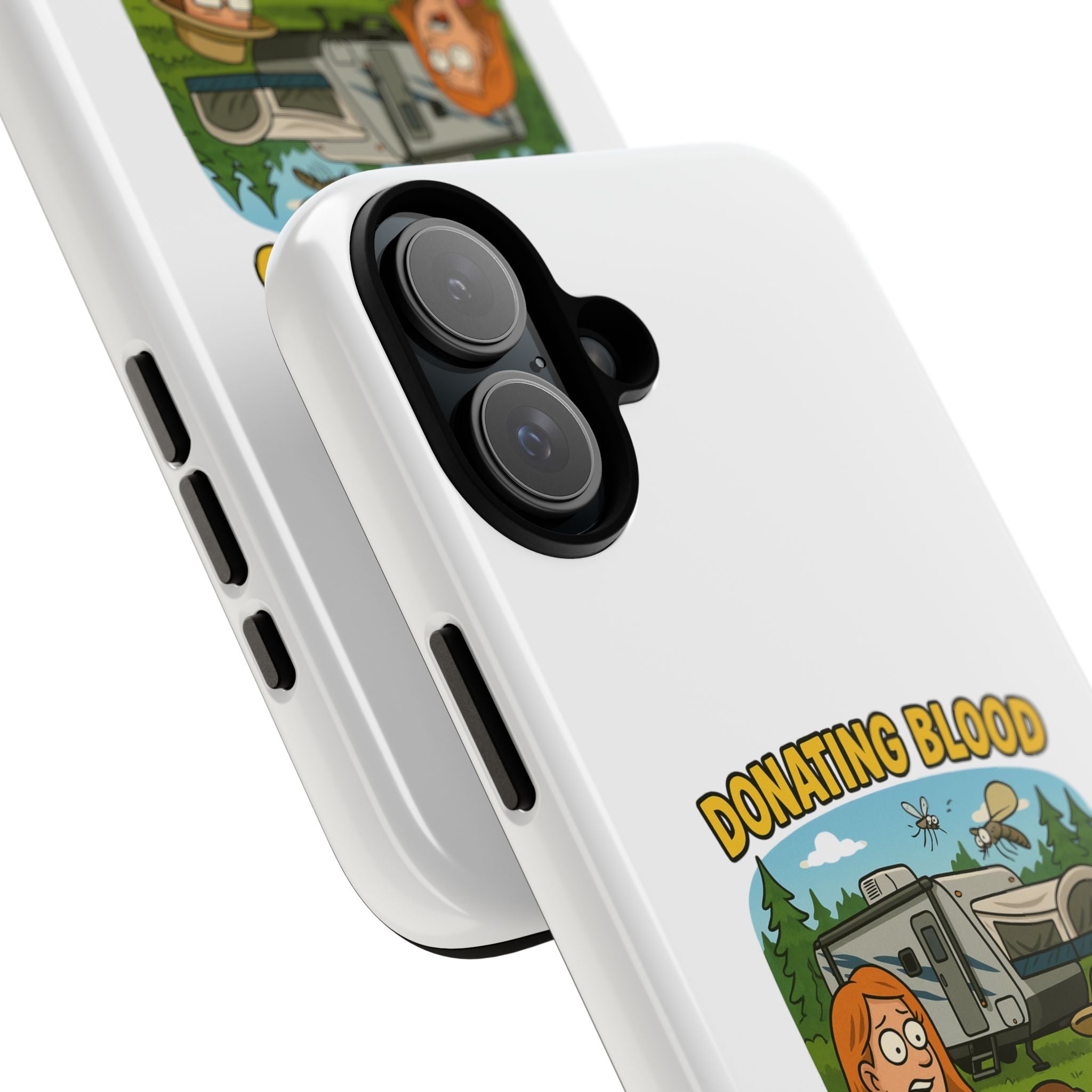 Humorous Phone Case - Donating Blood Mosquito Design, Funny Gift for Nurses, Outdoor Lovers, Eco-Friendly Gift, Summer Fun