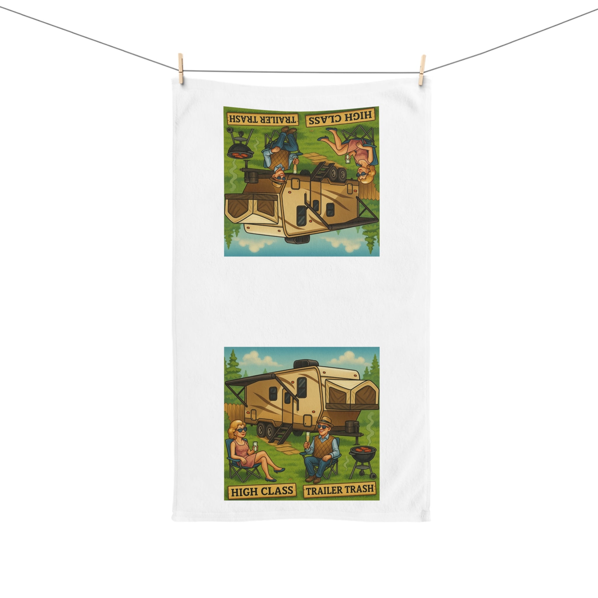 High Class Trailer Trash Hand Towel