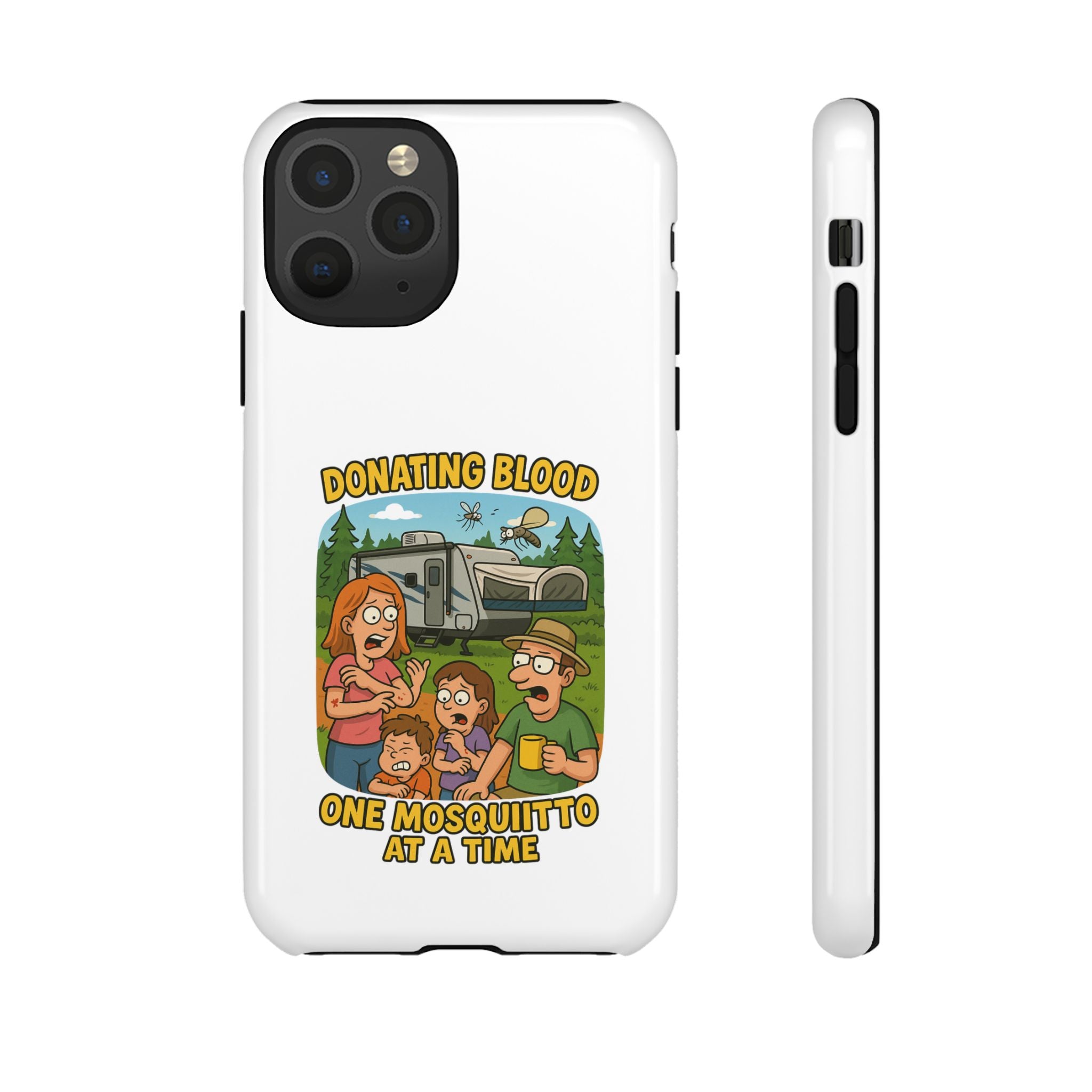 Humorous Phone Case - Donating Blood Mosquito Design, Funny Gift for Nurses, Outdoor Lovers, Eco-Friendly Gift, Summer Fun