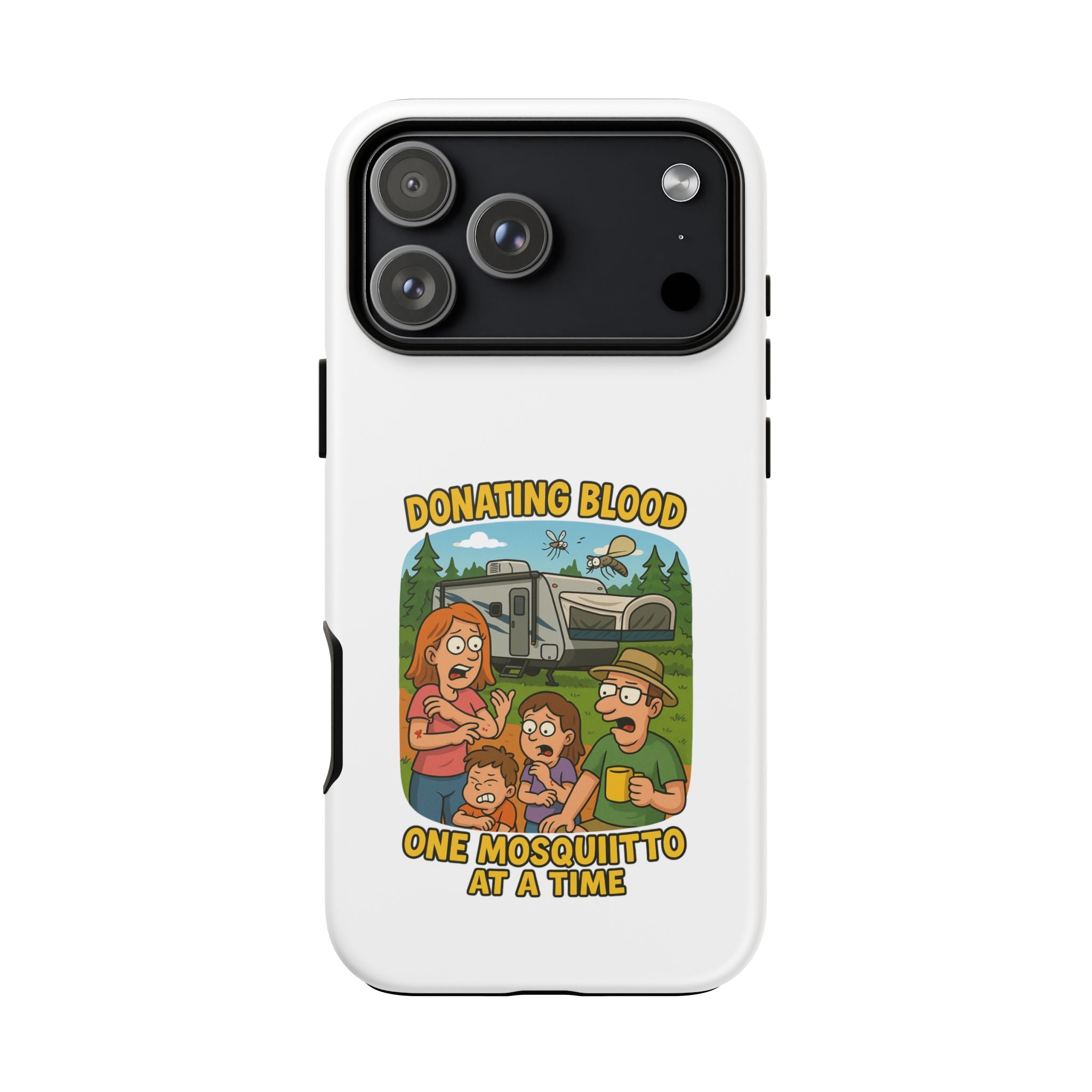 Humorous Phone Case - Donating Blood Mosquito Design, Funny Gift for Nurses, Outdoor Lovers, Eco-Friendly Gift, Summer Fun