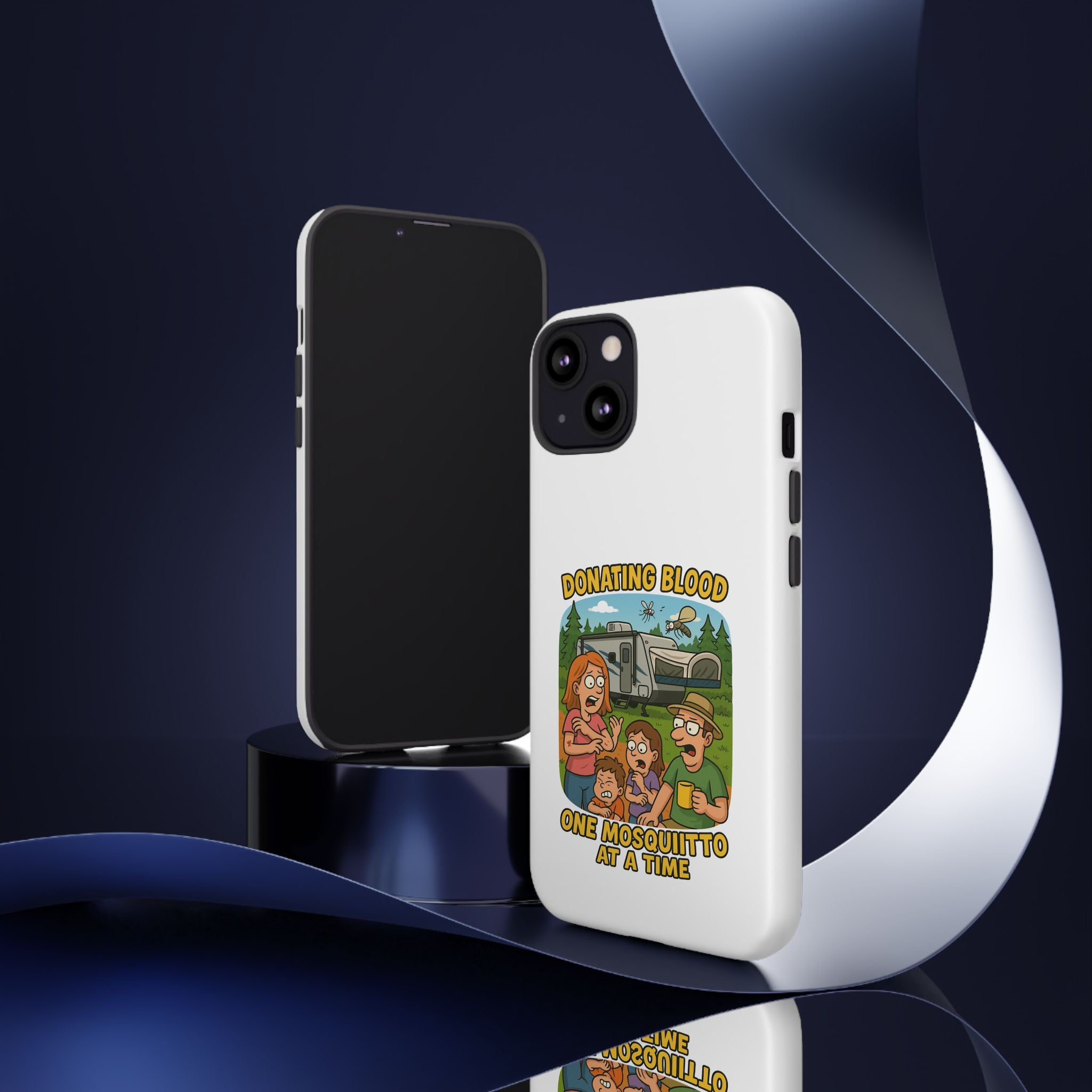 Humorous Phone Case - Donating Blood Mosquito Design, Funny Gift for Nurses, Outdoor Lovers, Eco-Friendly Gift, Summer Fun
