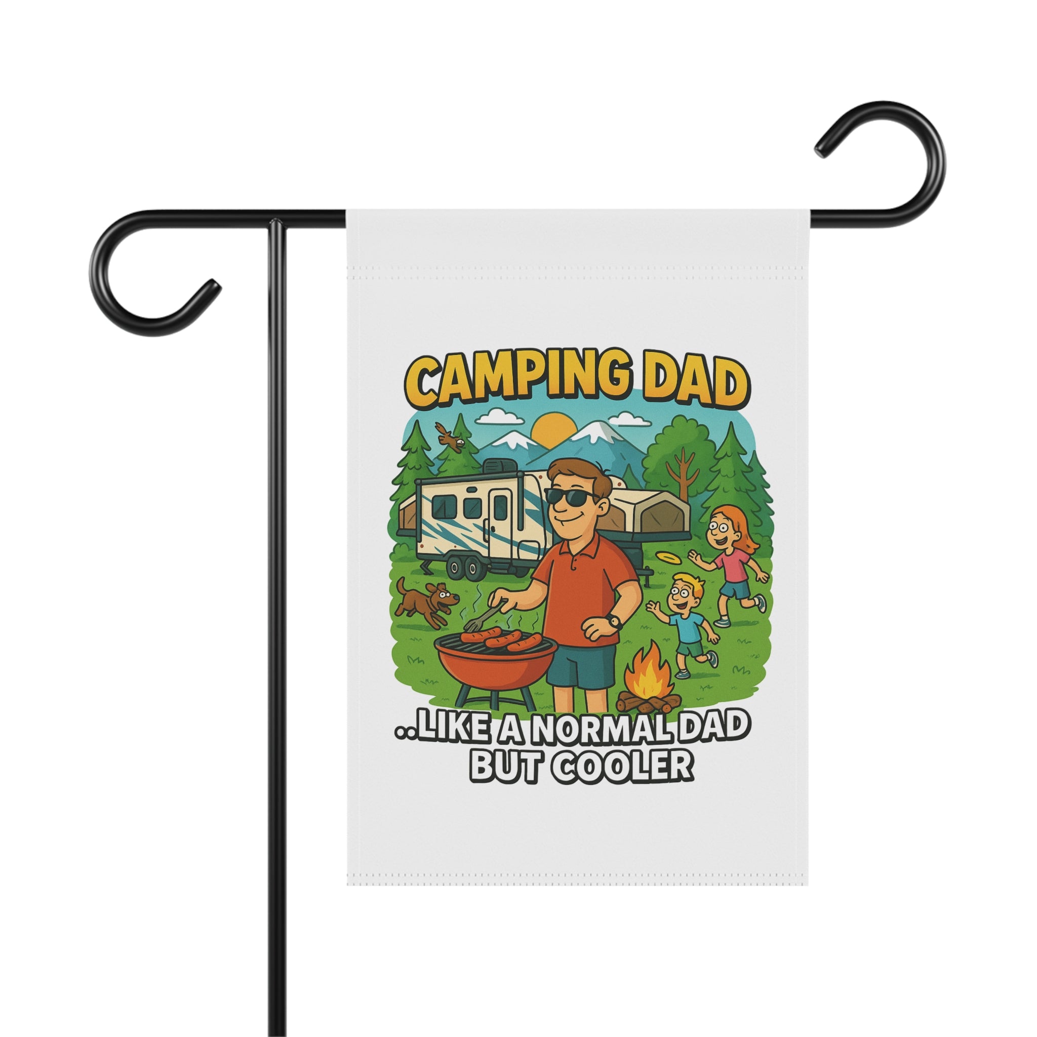 Camping Dad Garden Banner - Fun Outdoor Decor for Father's Day