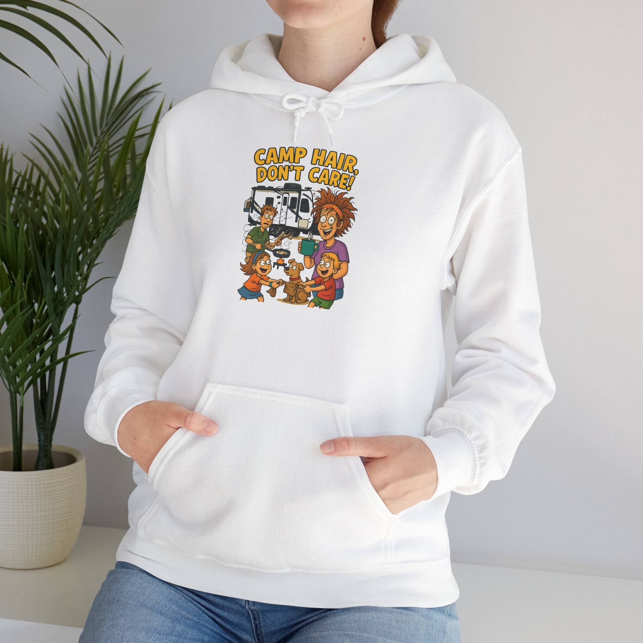 Camp Vibes Unisex Hooded Sweatshirt - Cozy, Funny Gift, Summer Nights, Outdoor Adventure, Camping Apparel