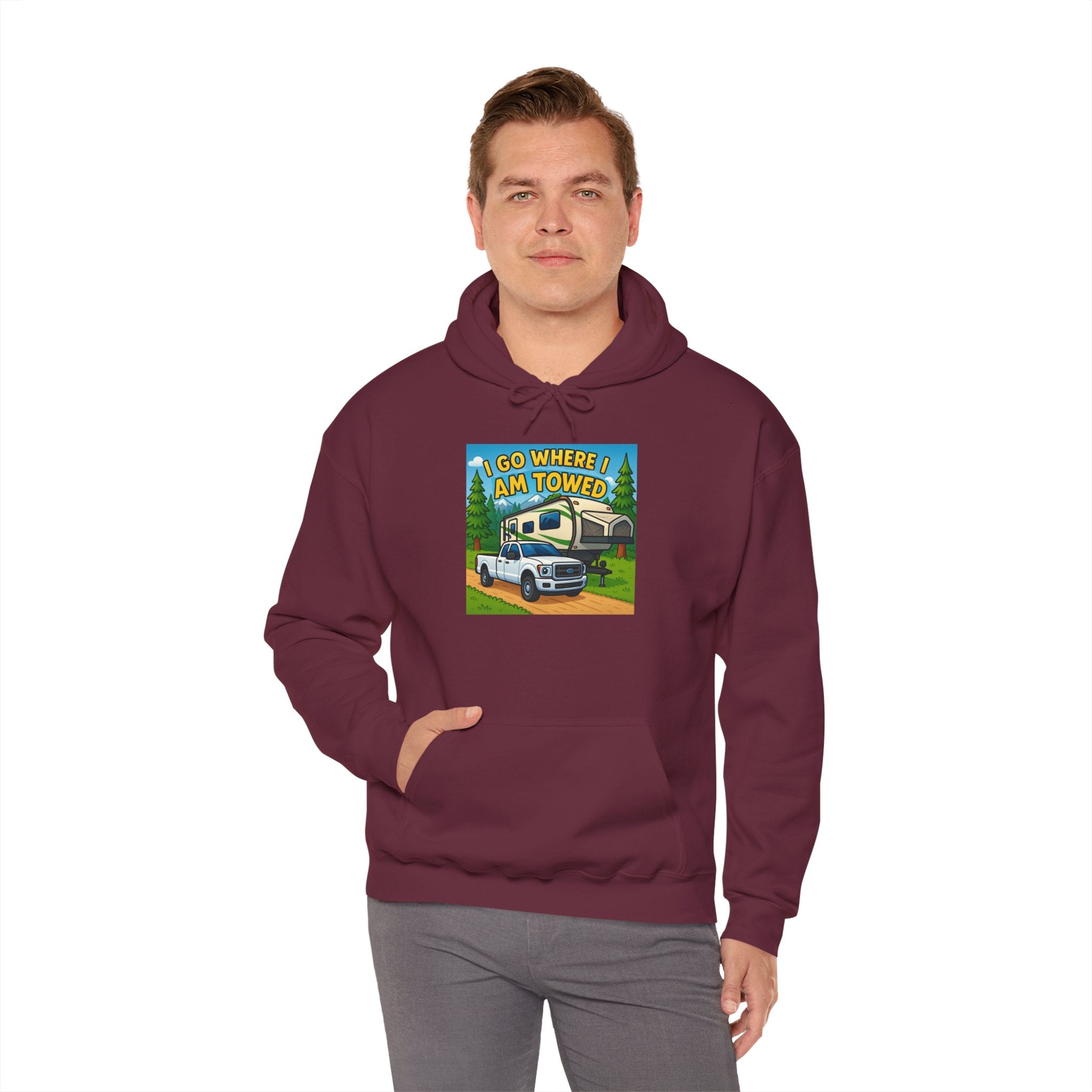Adventure-Themed Hooded Sweatshirt - Perfect for Travel Enthusiasts, Camper Gifts, Cozy Outings, Outdoor Activities, Road Trip Essentials
