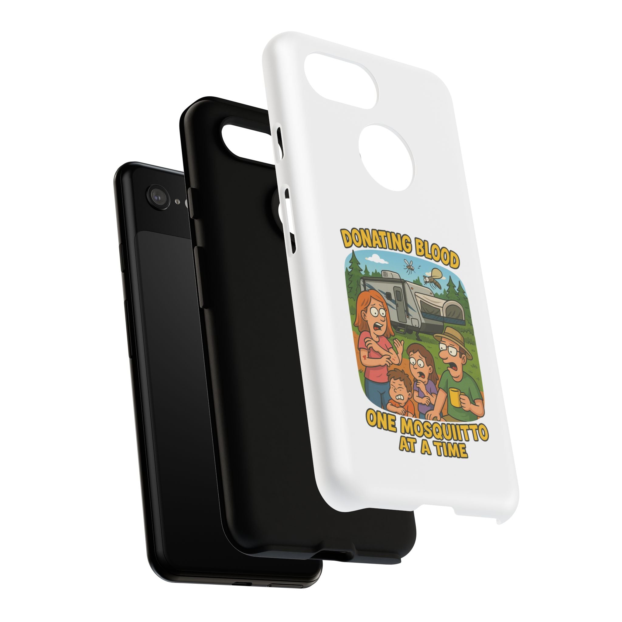 Humorous Phone Case - Donating Blood Mosquito Design, Funny Gift for Nurses, Outdoor Lovers, Eco-Friendly Gift, Summer Fun