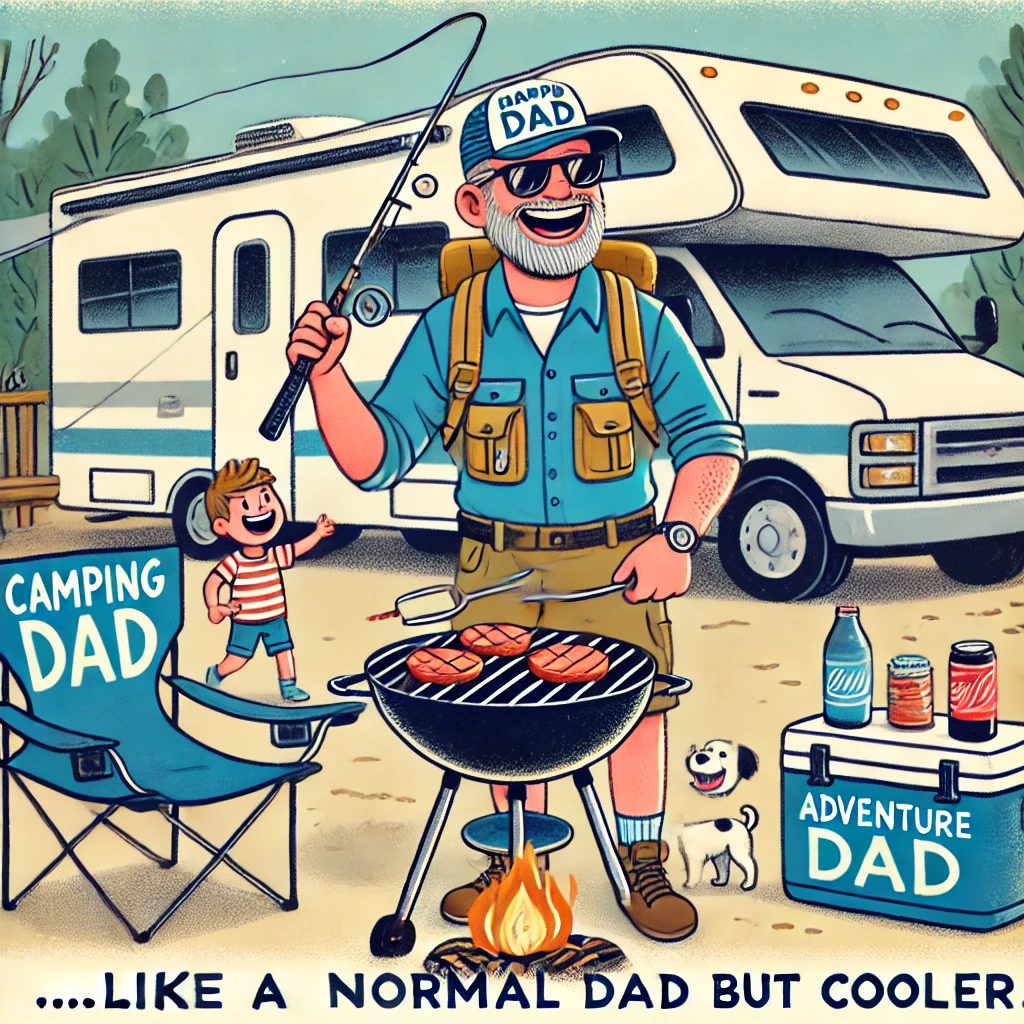 Golf Towel - Camping Dad Like a Normal Dad But Cooler