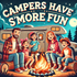 Outdoor Rug - Campers S'more Fun Design