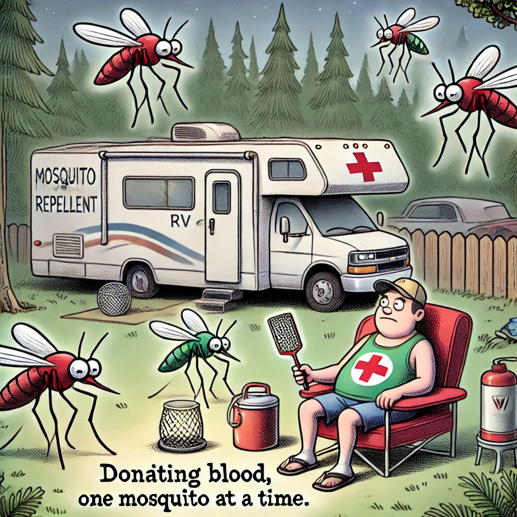 Outdoor Rug - Donating blood, one mosquito at a time