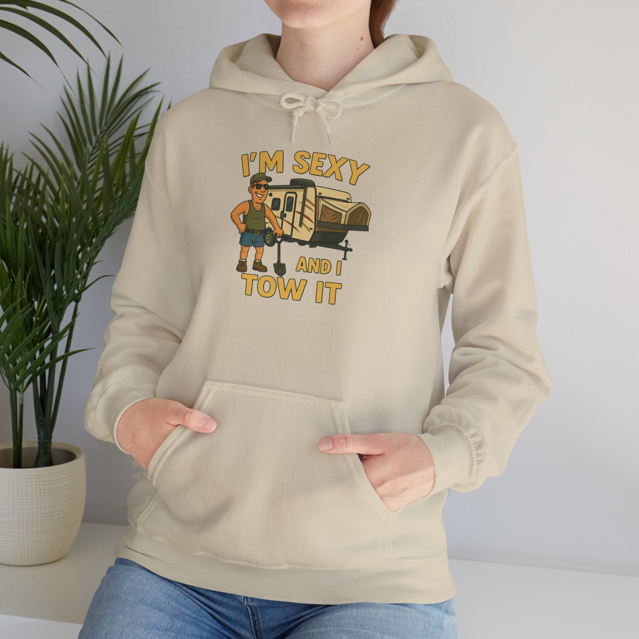 Funny Tow Truck Hoodie, Unisex Heavy Blend Sweatshirt, Gifts for Towing Enthusiasts, Quirky Casual Wear, Humor Apparel, Birthday Gift