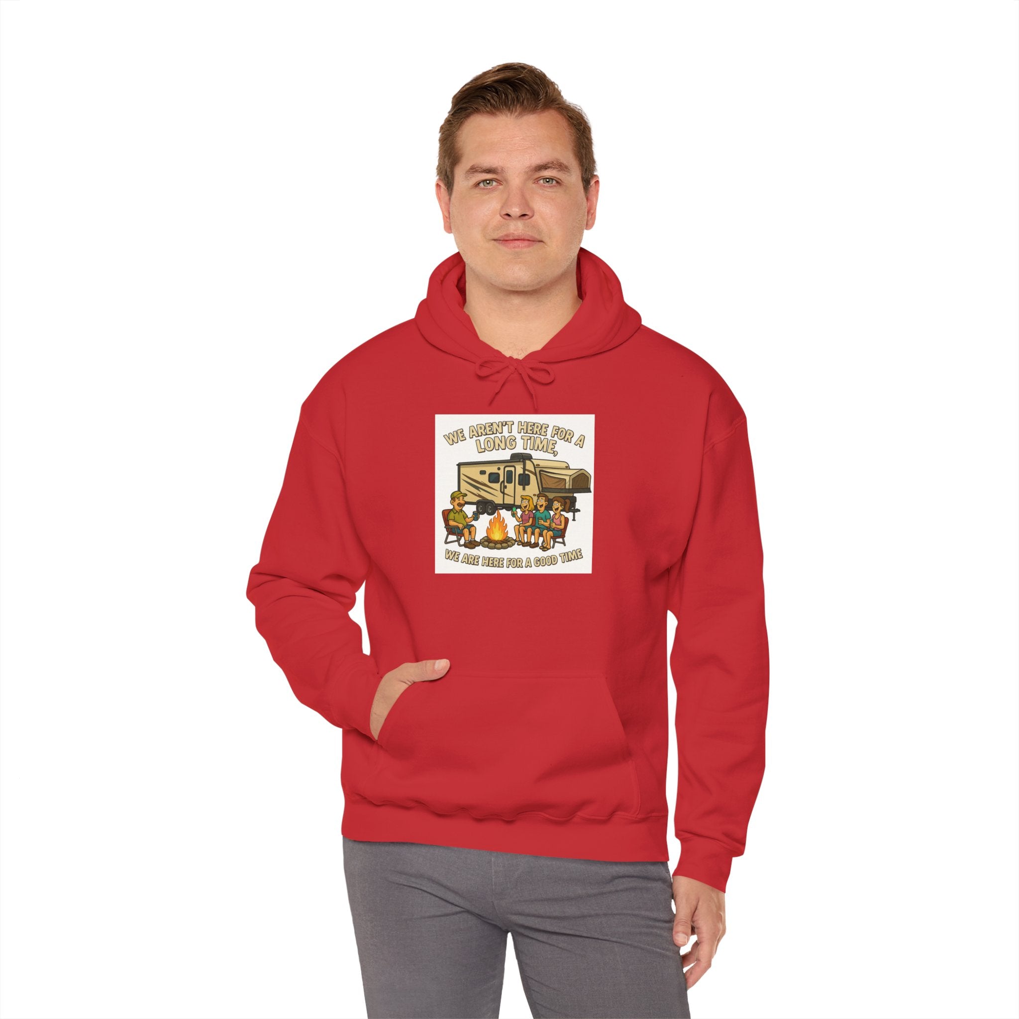 Adventure Awaits Graphic Hoodie - We aren't here for a long time, we are here for a good time