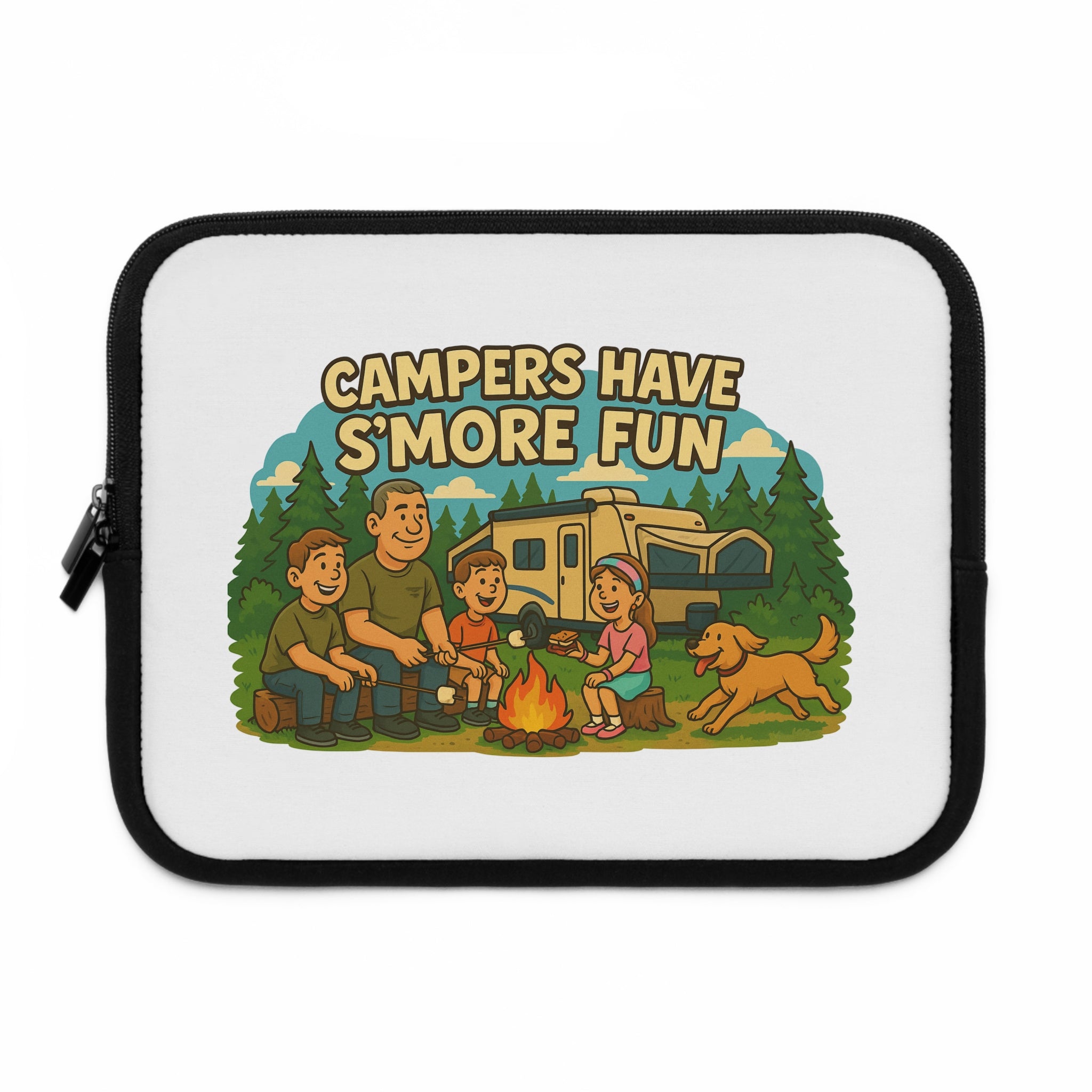 Campers Have S'more Fun Laptop Sleeve, Camping Accessory, Gifts for Campers, Outdoor Tech Case, Eco-Friendly Laptop Bag