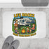 Camping-Themed Bath Mat with Fun RV Quote, Beach Decor, Outdoor Bathroom Rug, Gift for Campers, Life Rocks When Your Home Rolls