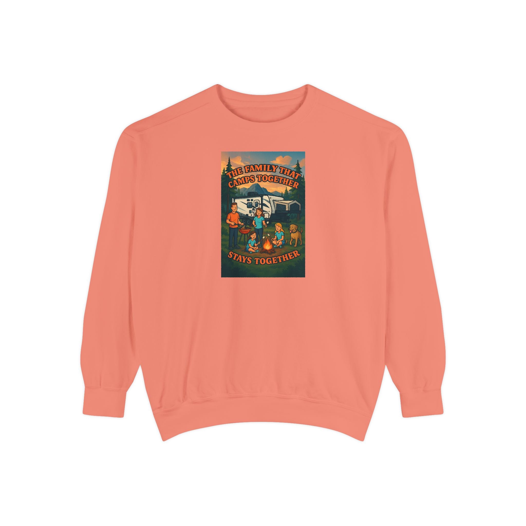Cozy Unisex Garment-Dyed Sweatshirt with Retro Design, Perfect for Relaxing, Gift for Friends, Casual Wear, Fall Fashion, Warm Layer