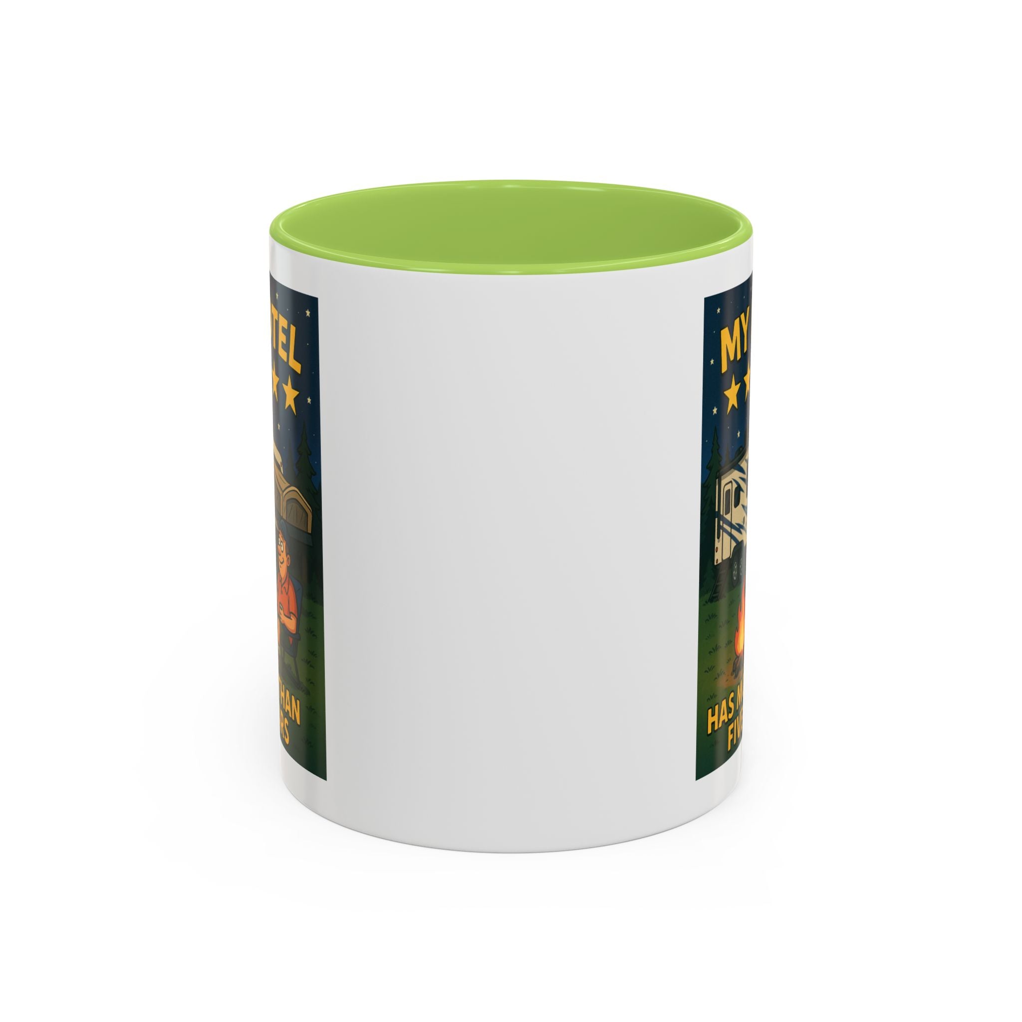 Camping-Themed Accent Coffee Mug | Perfect for RV Lovers, Campers, Travelers, Cozy Nights, Outdoor Adventures, Unique Gift Ideas