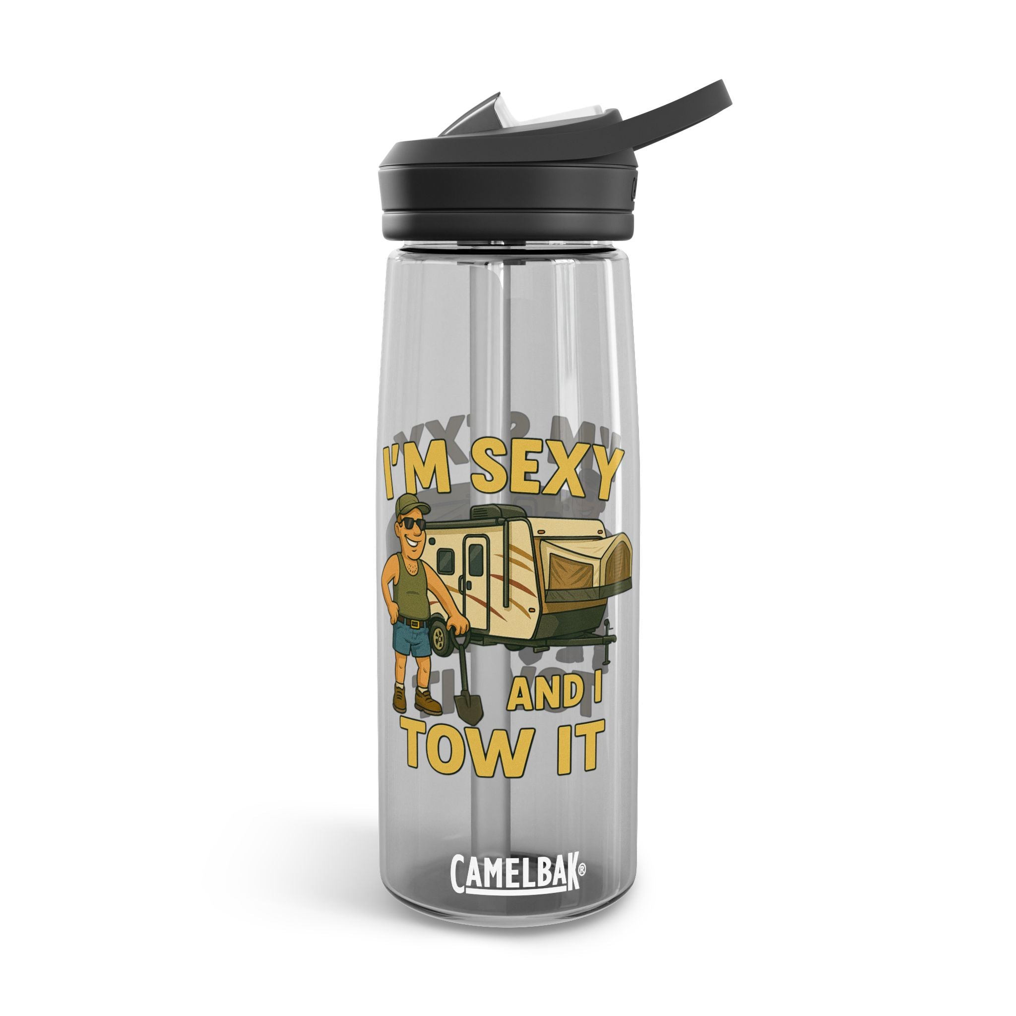 Funny Camper Water Bottle, 20oz/25oz, Outdoor Gear, Camping Gift, Humorous Hydration
