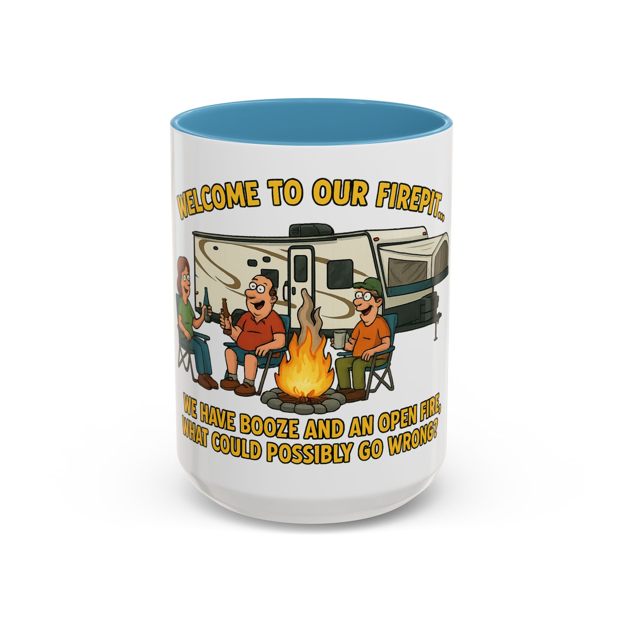 Cozy Firepit Mug | Ideal for Camping Lovers, Humorous Coffee Gifts, Outdoor Gatherings, Funny Kitchen Decor, Welcome Party Accessories