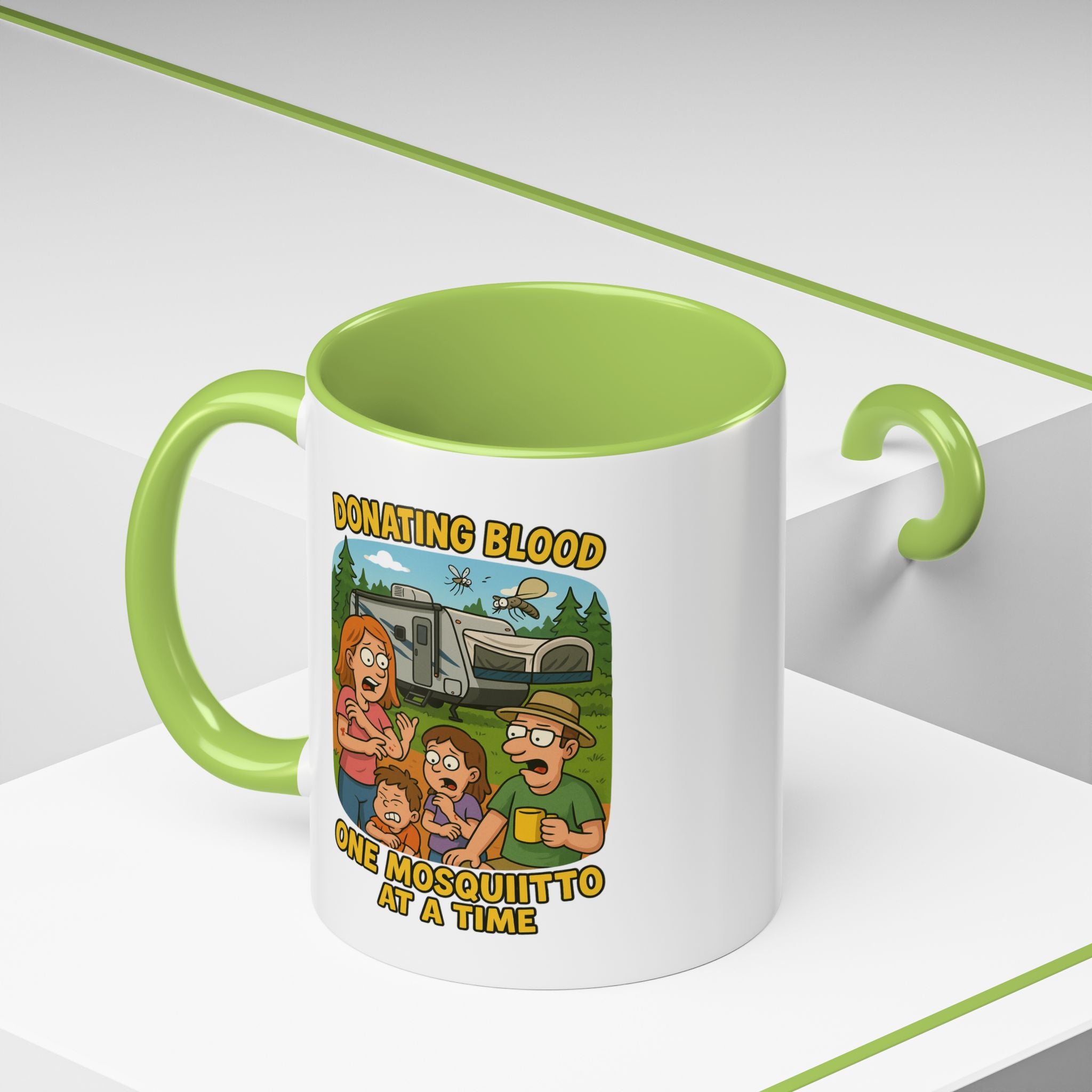 Donating Blood Coffee Mug with Fun Cartoon Design, Unique Gift for Nurses, Healthcare Workers, Humorous Office Mug, Blood Donation Awareness