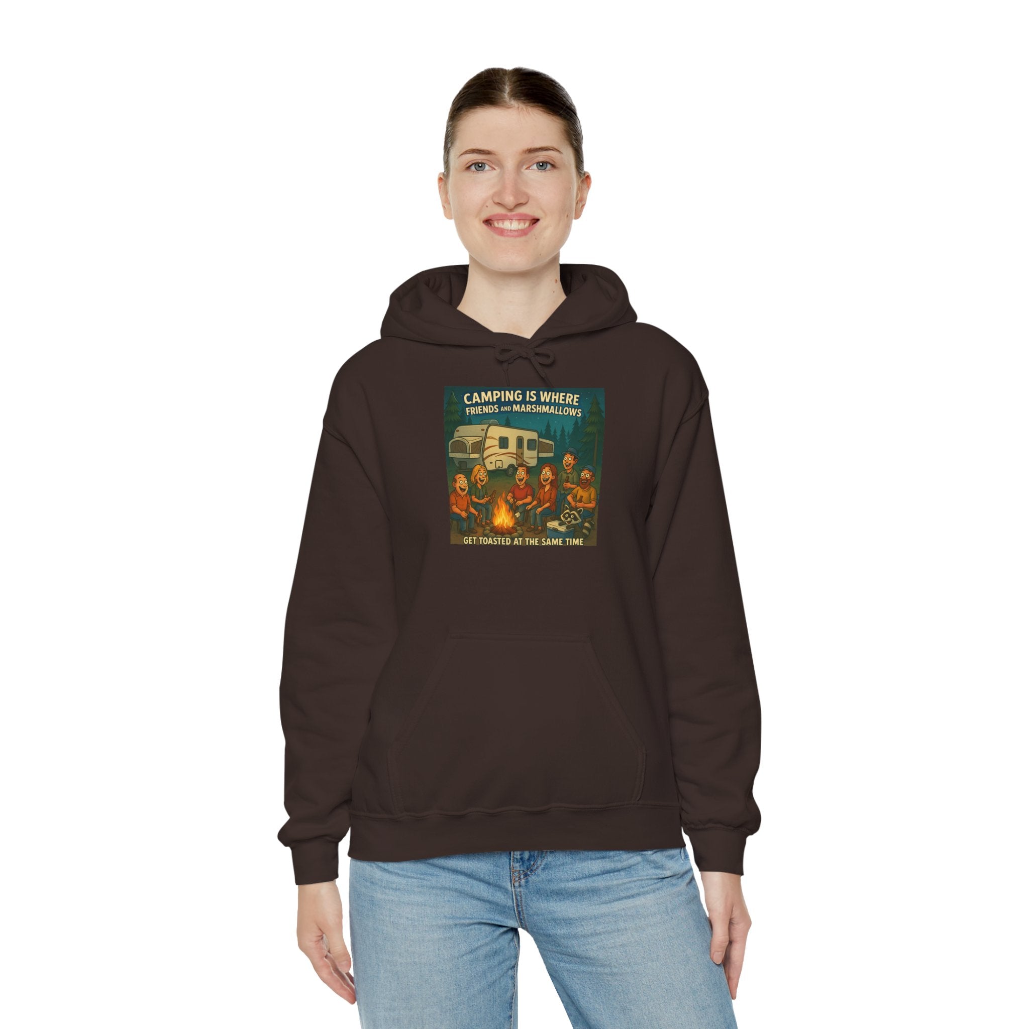 Vintage Camping Unisex Hooded Sweatshirt - Cozy Outdoor Lover Gift, Great for Campfire Nights, Adventure Apparel
