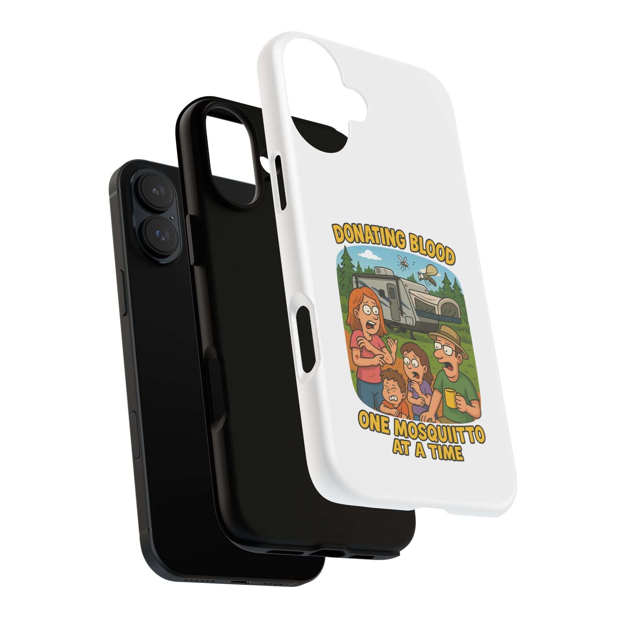 Humorous Phone Case - Donating Blood Mosquito Design, Funny Gift for Nurses, Outdoor Lovers, Eco-Friendly Gift, Summer Fun