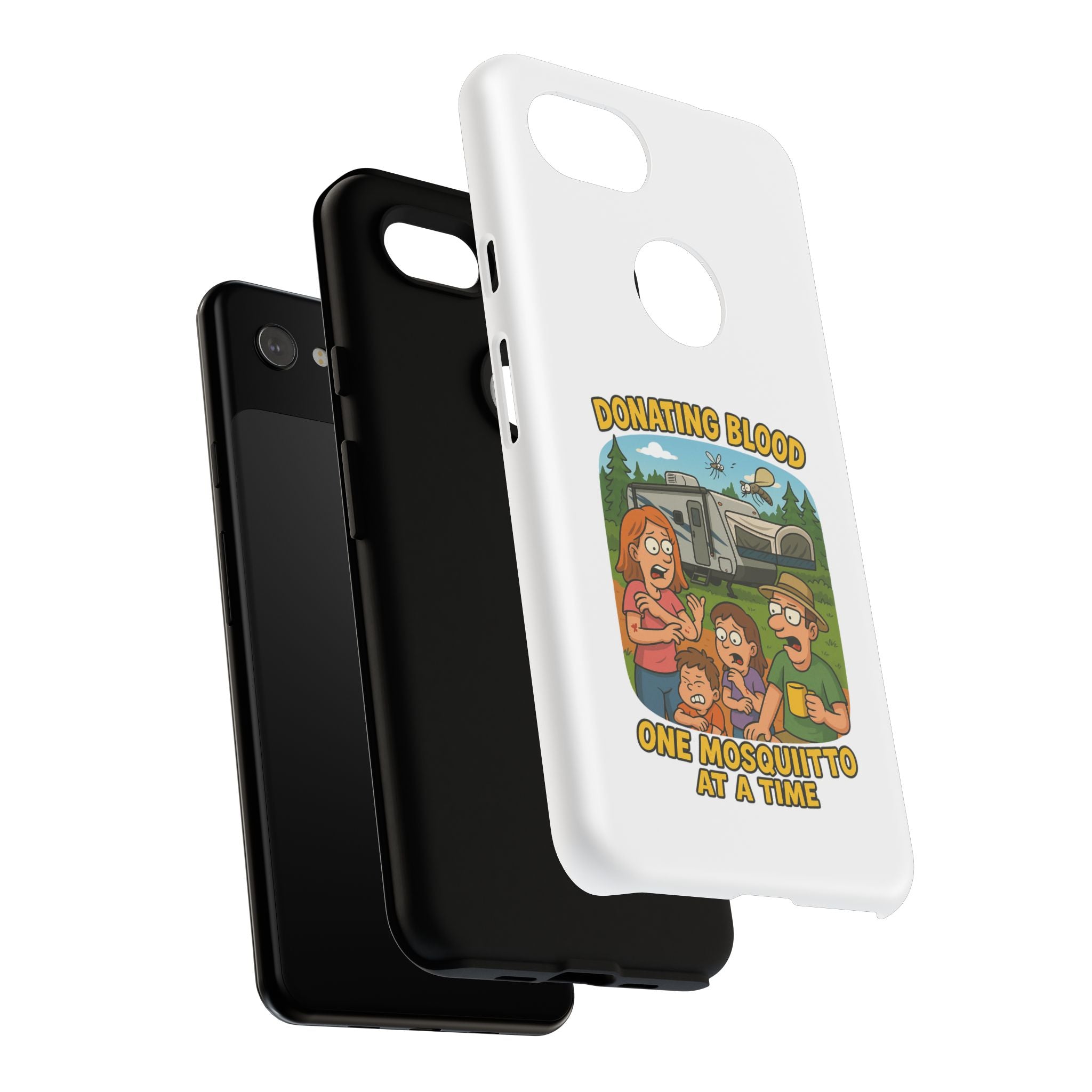 Humorous Phone Case - Donating Blood Mosquito Design, Funny Gift for Nurses, Outdoor Lovers, Eco-Friendly Gift, Summer Fun
