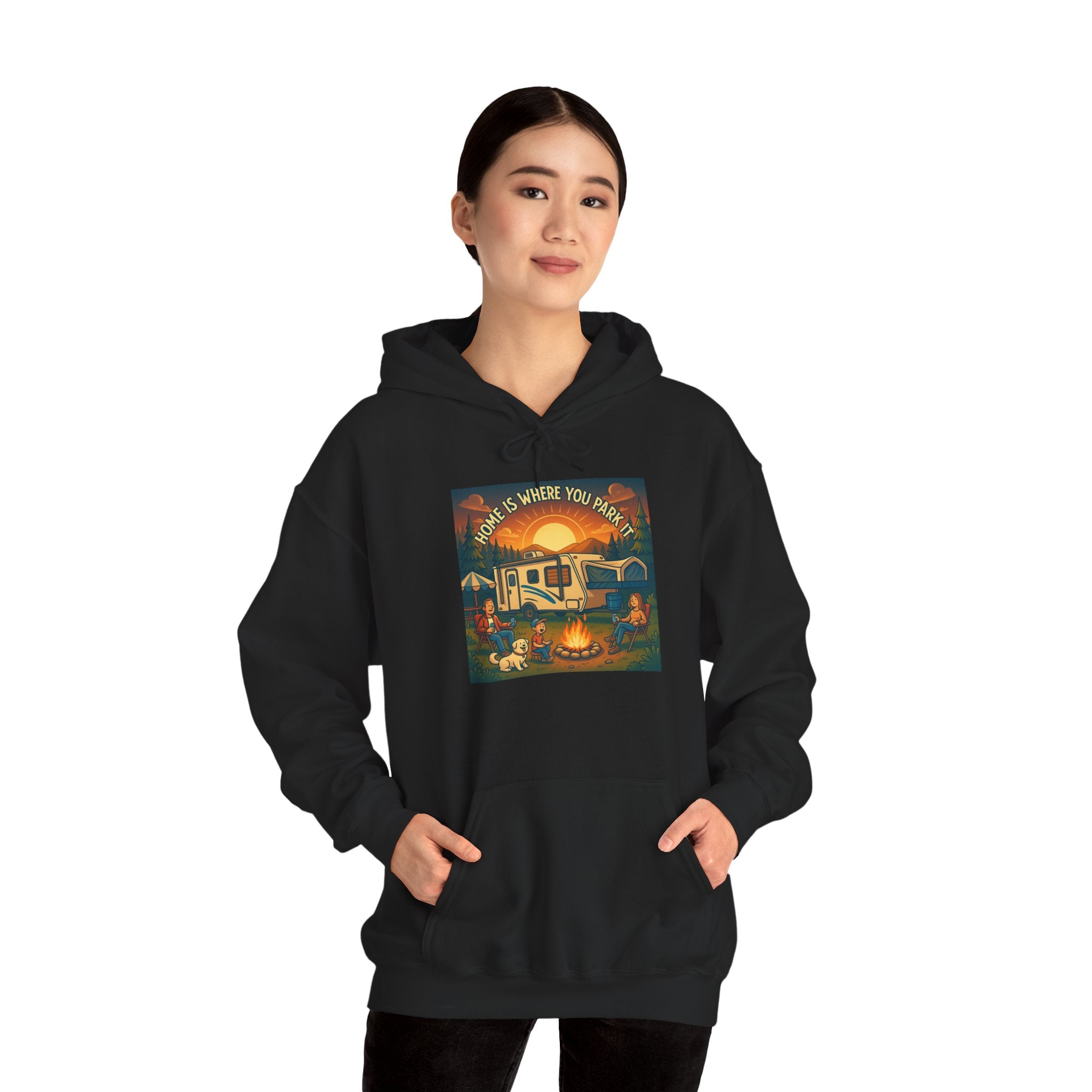 Cozy Campfire Vibes Hoodie, Unisex Sweatshirt for Camp Lovers, Autumn Apparel, Outdoor Adventure Gift, Family Get-Together