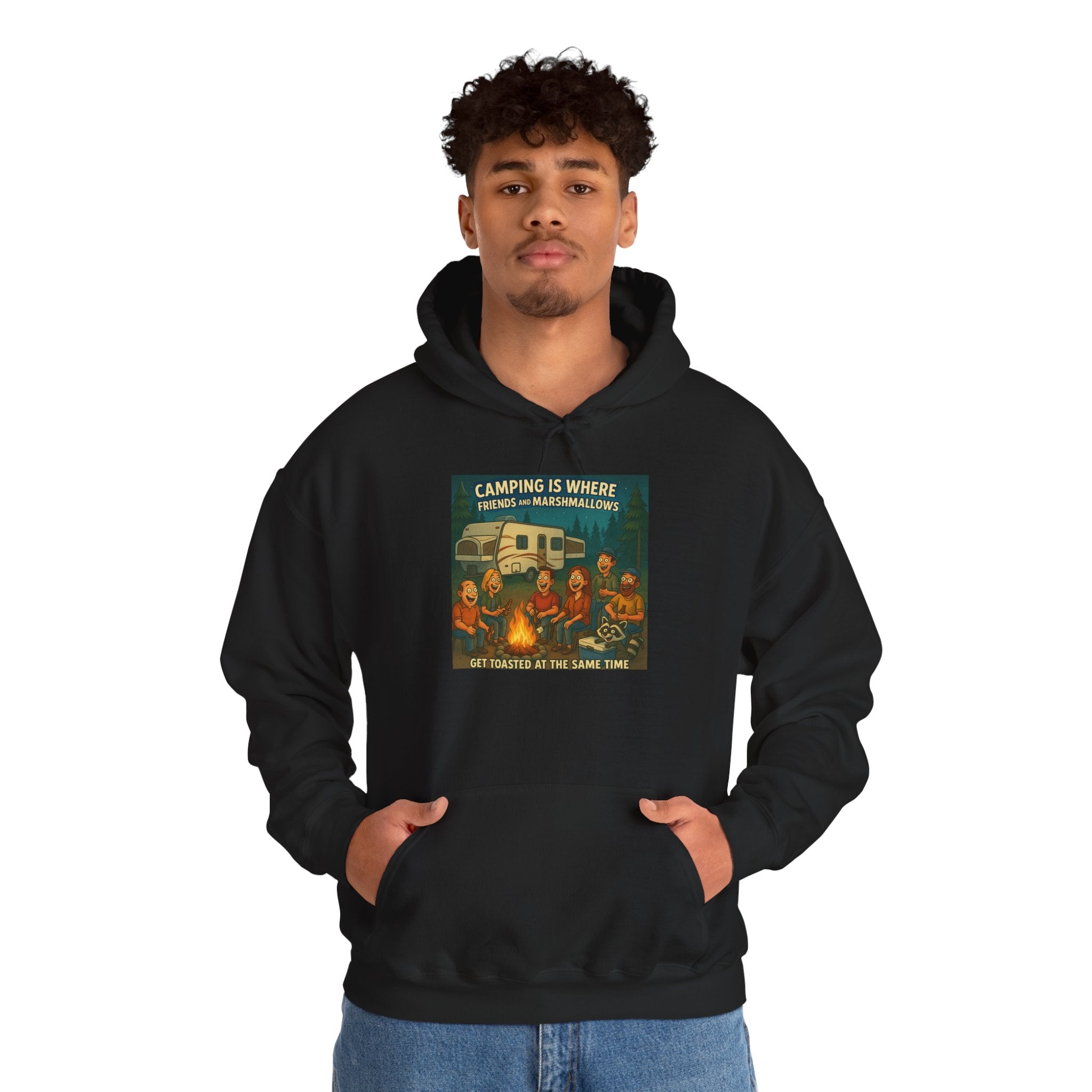 Vintage Camping Unisex Hooded Sweatshirt - Cozy Outdoor Lover Gift, Great for Campfire Nights, Adventure Apparel