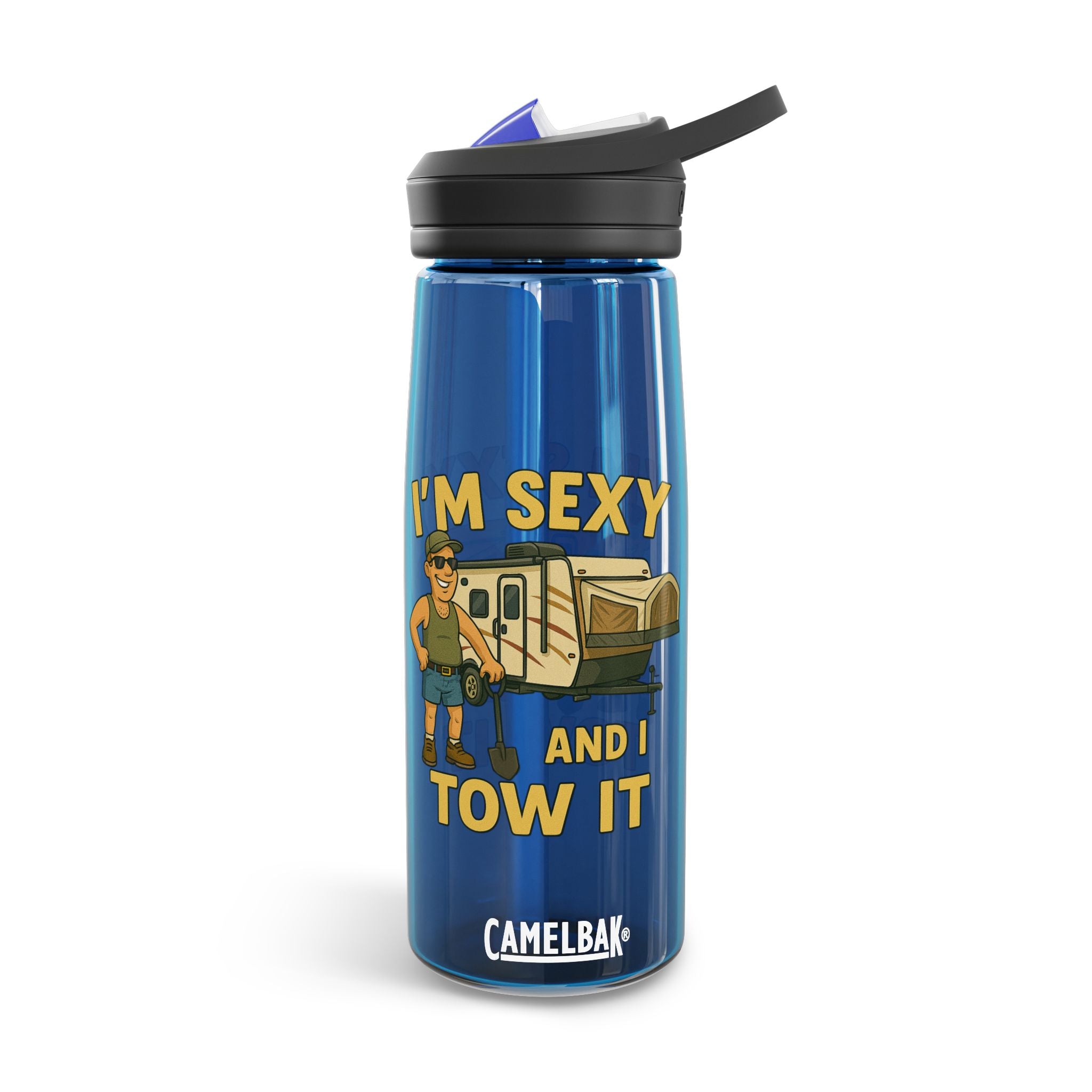 Funny Camper Water Bottle, 20oz/25oz, Outdoor Gear, Camping Gift, Humorous Hydration