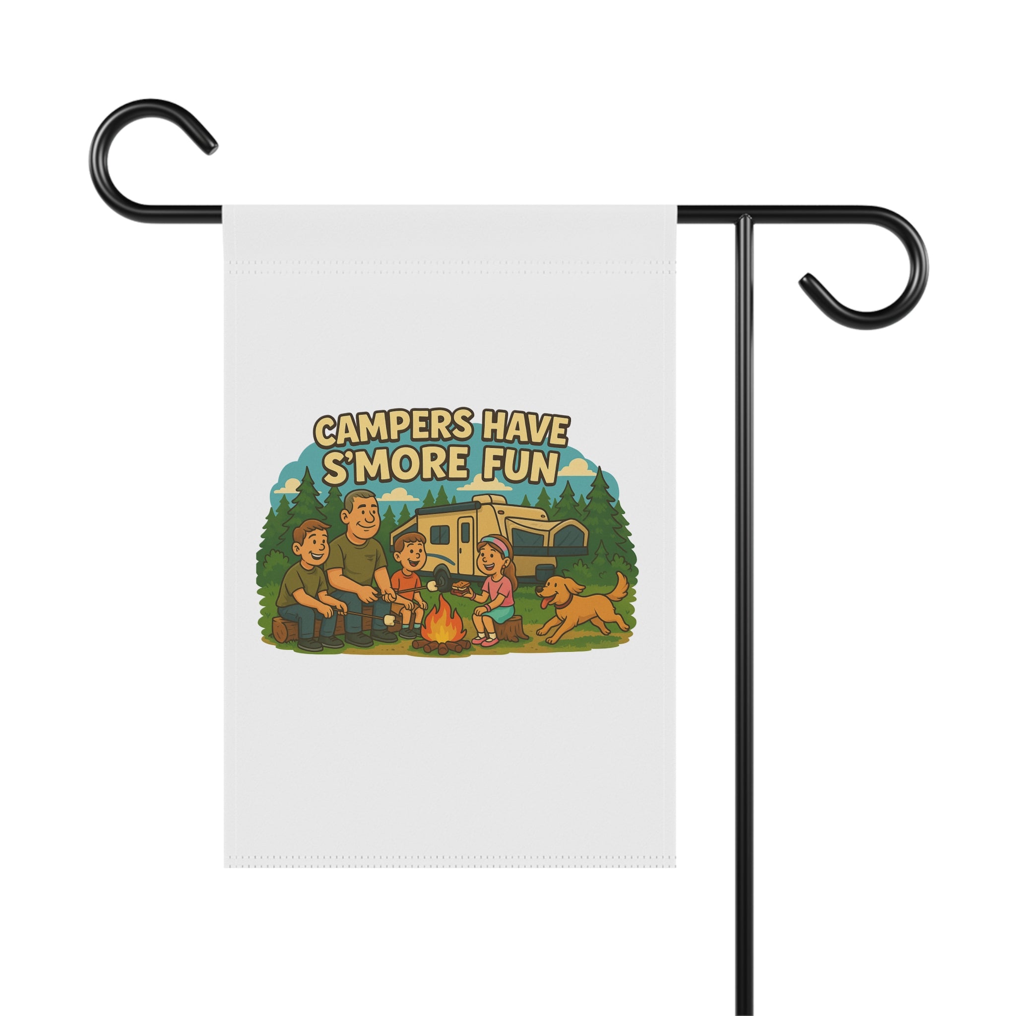 Camping Fun House Banner, Outdoor Decor, Garden Flag, Summer Vibes, Family Camping Theme, S'mores Lovers Sign