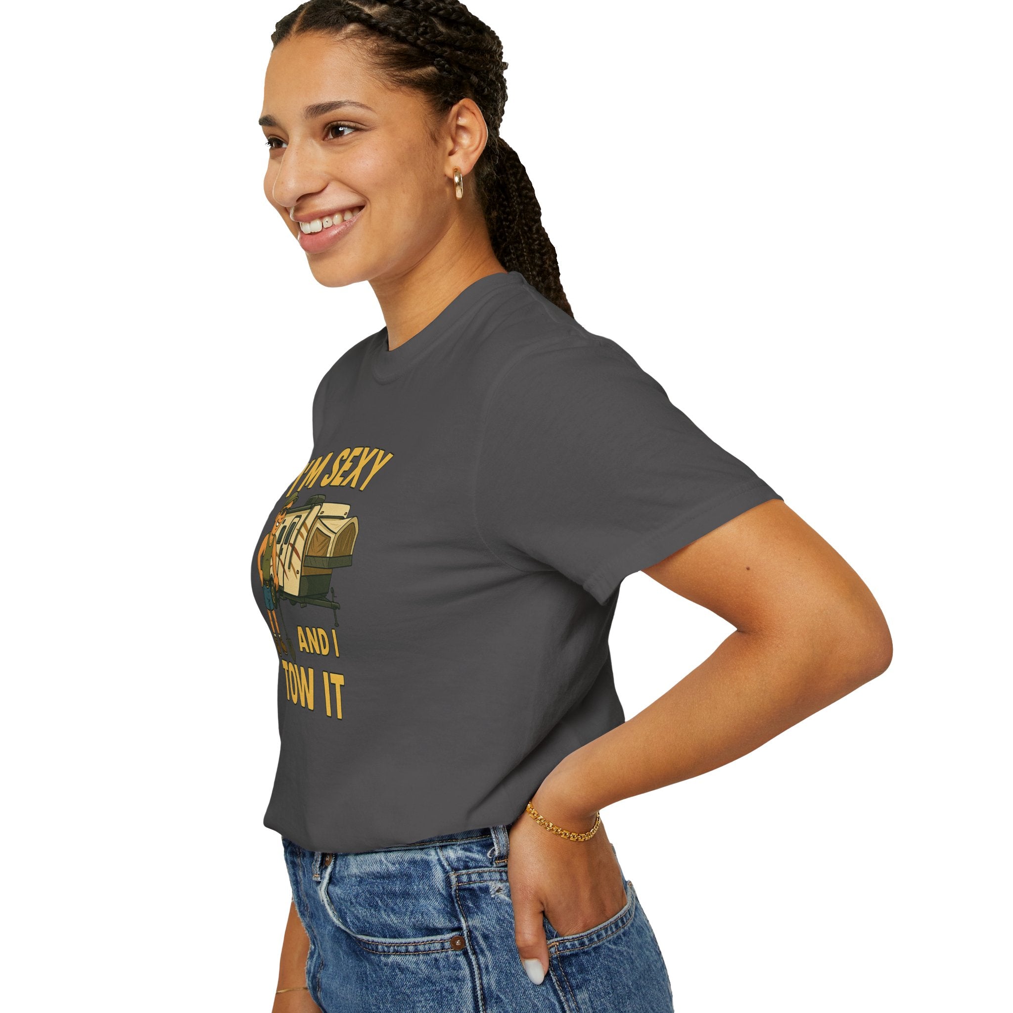 Playful Camping T-Shirt, I'm Sexy and I Tow It Tee, Unisex Outdoor Shirt, Funny Gift for RV Lovers, Travel T-Shirt, Casual Summer Wear