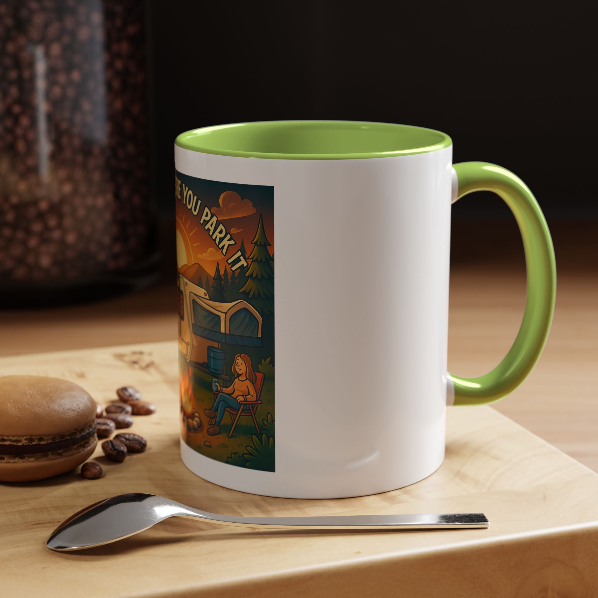 Camping Coffee Mug, Home is Where You Park It, RV Life Mug, Adventure Gift, Outdoor Enthusiast Drinkware