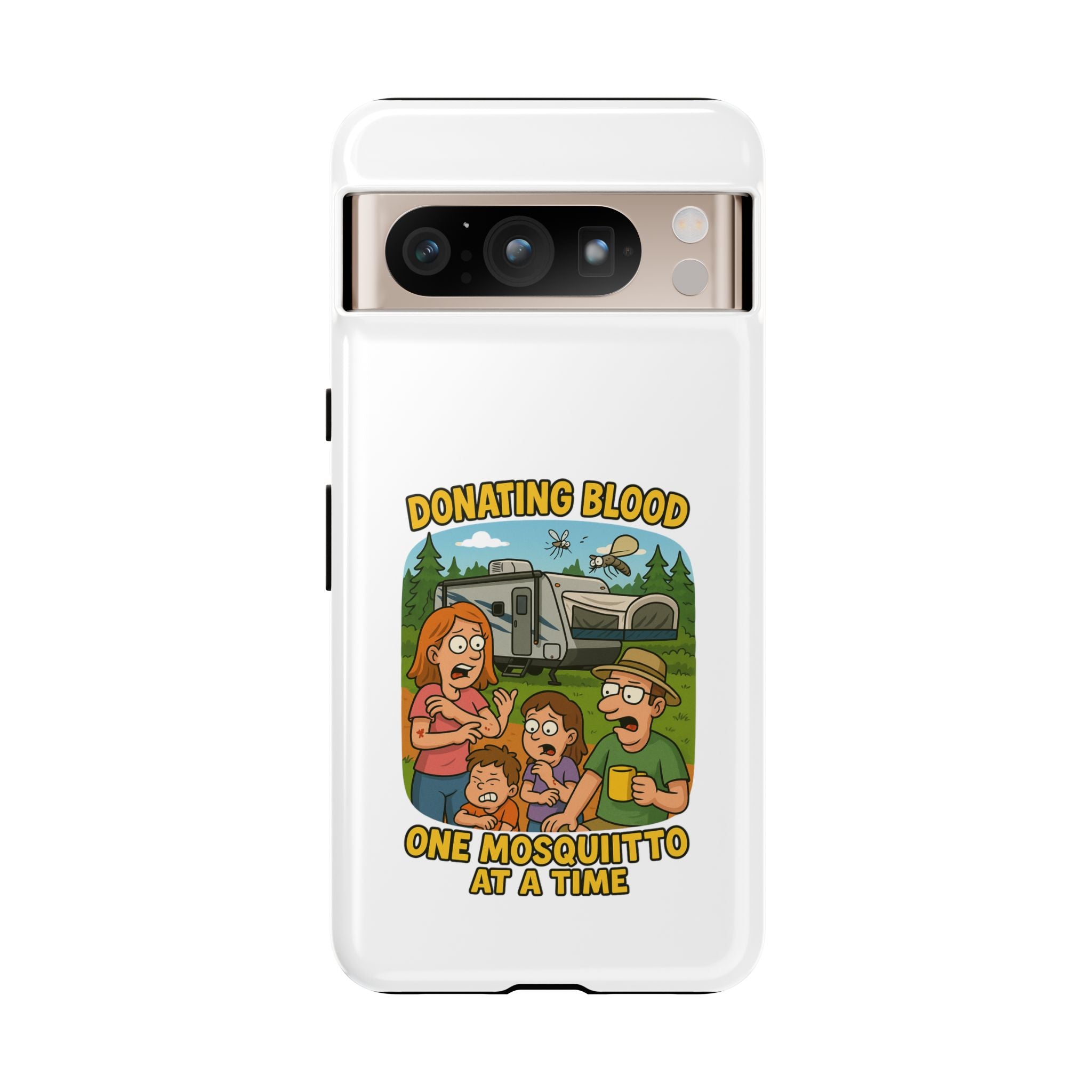 Humorous Phone Case - Donating Blood Mosquito Design, Funny Gift for Nurses, Outdoor Lovers, Eco-Friendly Gift, Summer Fun