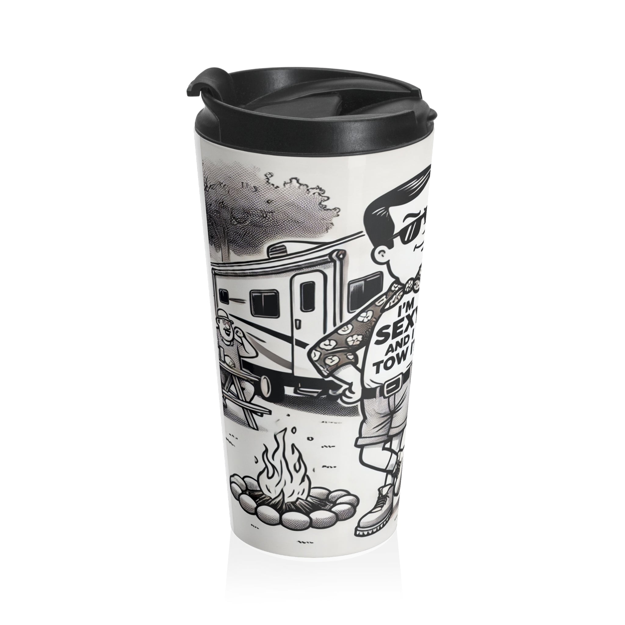 Travel Mug - 'I'm sexy and I tow it' - Funny Quote Design