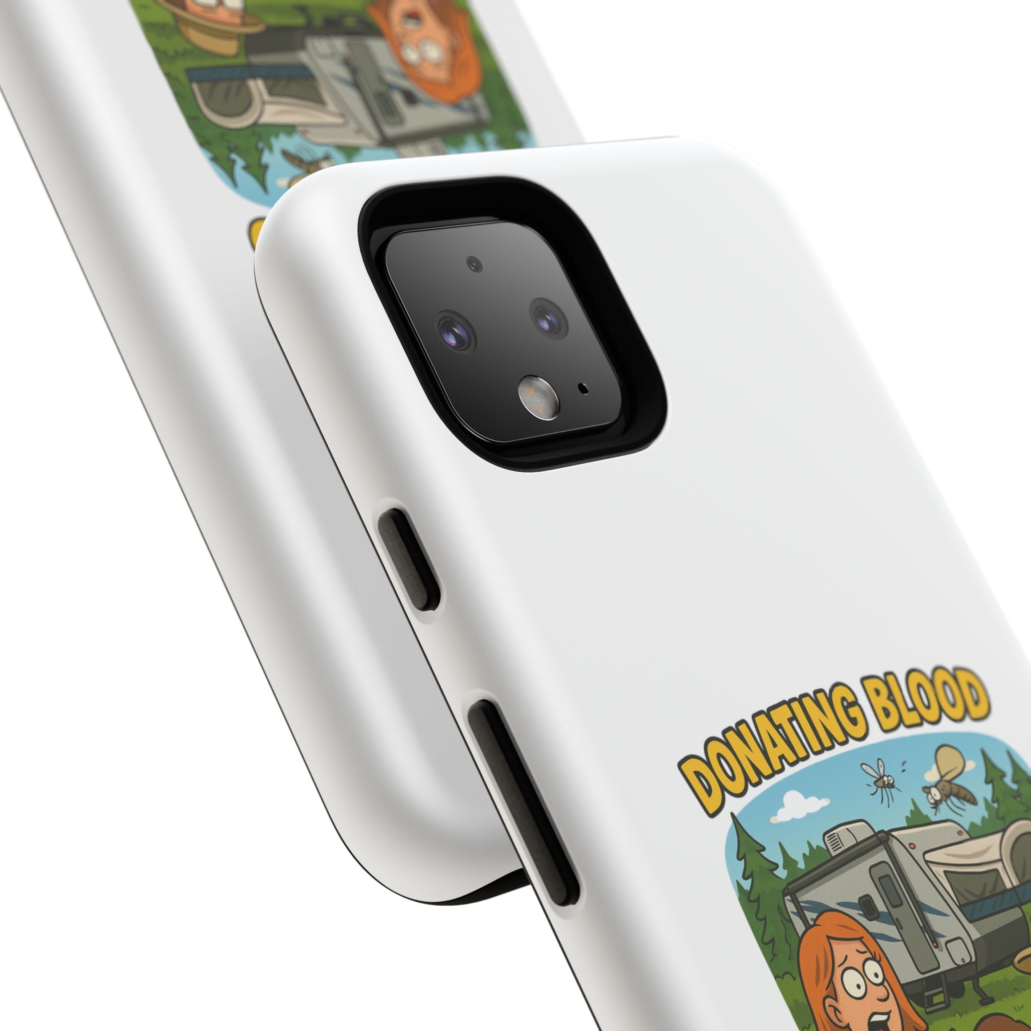 Humorous Phone Case - Donating Blood Mosquito Design, Funny Gift for Nurses, Outdoor Lovers, Eco-Friendly Gift, Summer Fun