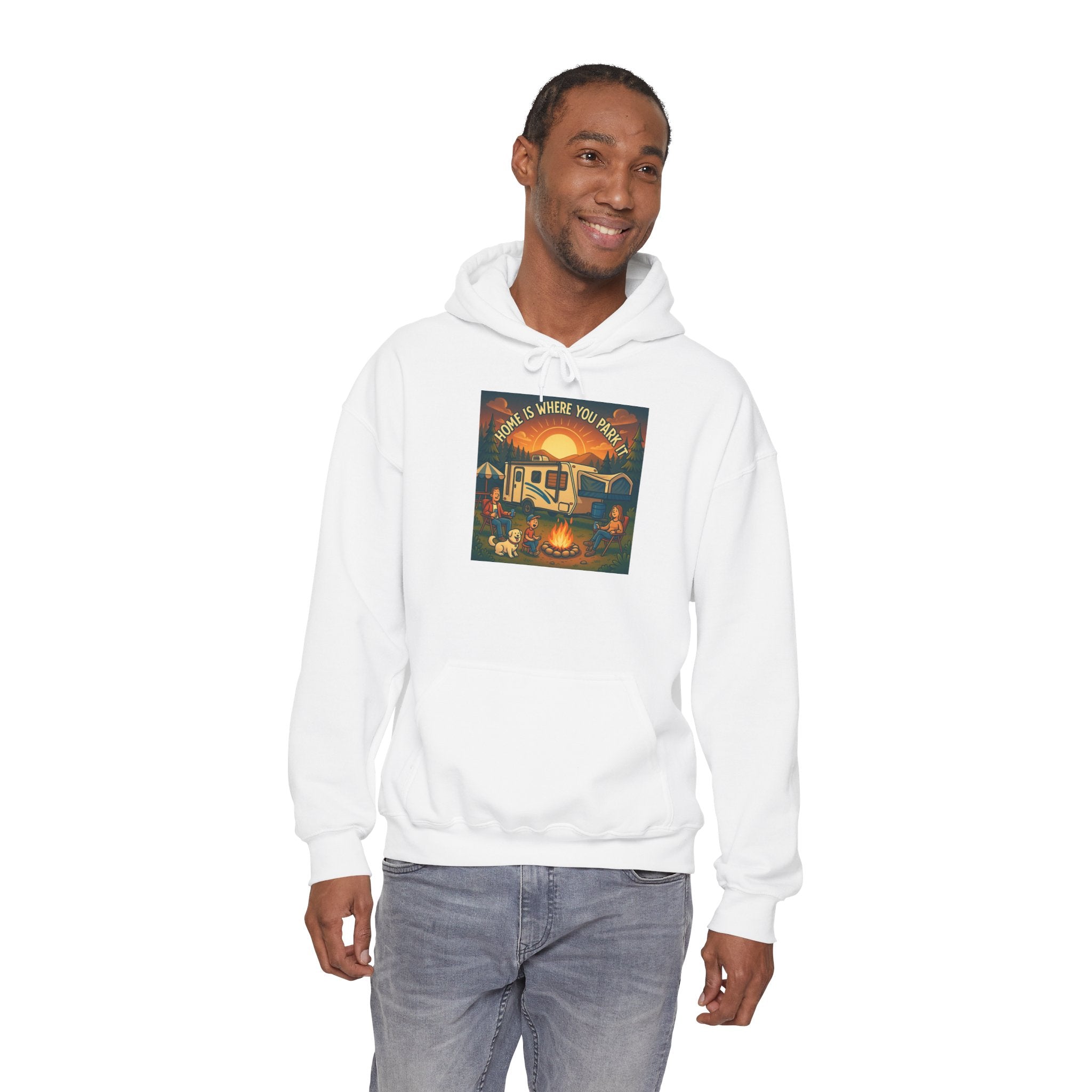 Cozy Campfire Vibes Hoodie, Unisex Sweatshirt for Camp Lovers, Autumn Apparel, Outdoor Adventure Gift, Family Get-Together