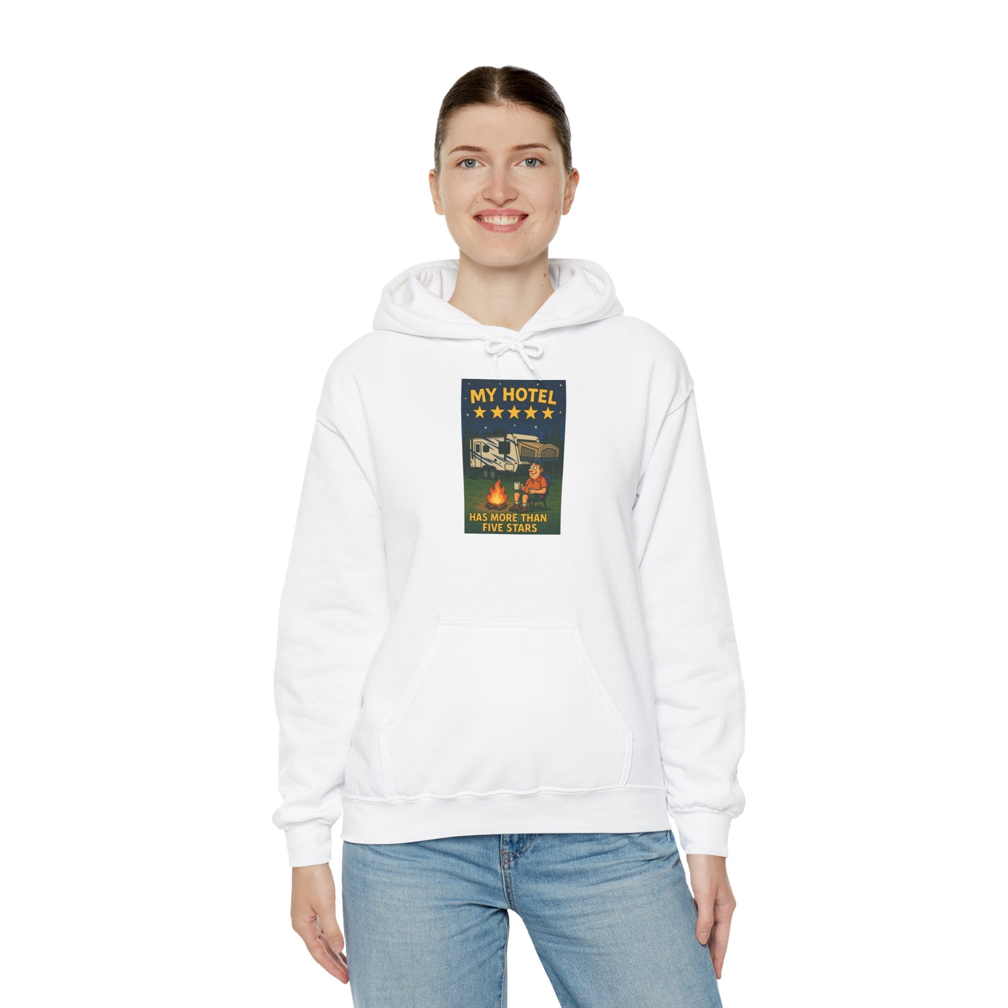 Cozy Camping Hoodie - My Hotel, Outdoor Adventure Apparel, Travel Gift, Nature Lovers Sweatshirt, Camping Gear