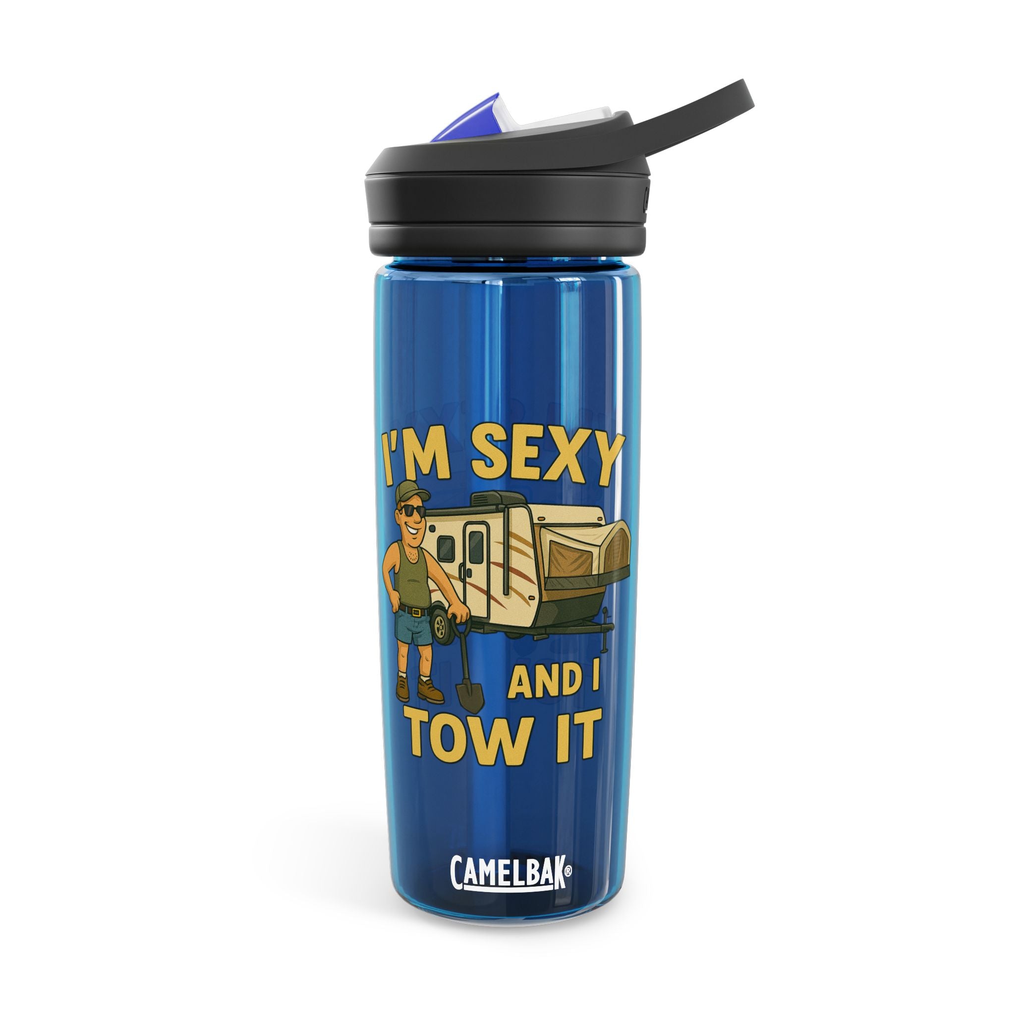Funny Camper Water Bottle, 20oz/25oz, Outdoor Gear, Camping Gift, Humorous Hydration