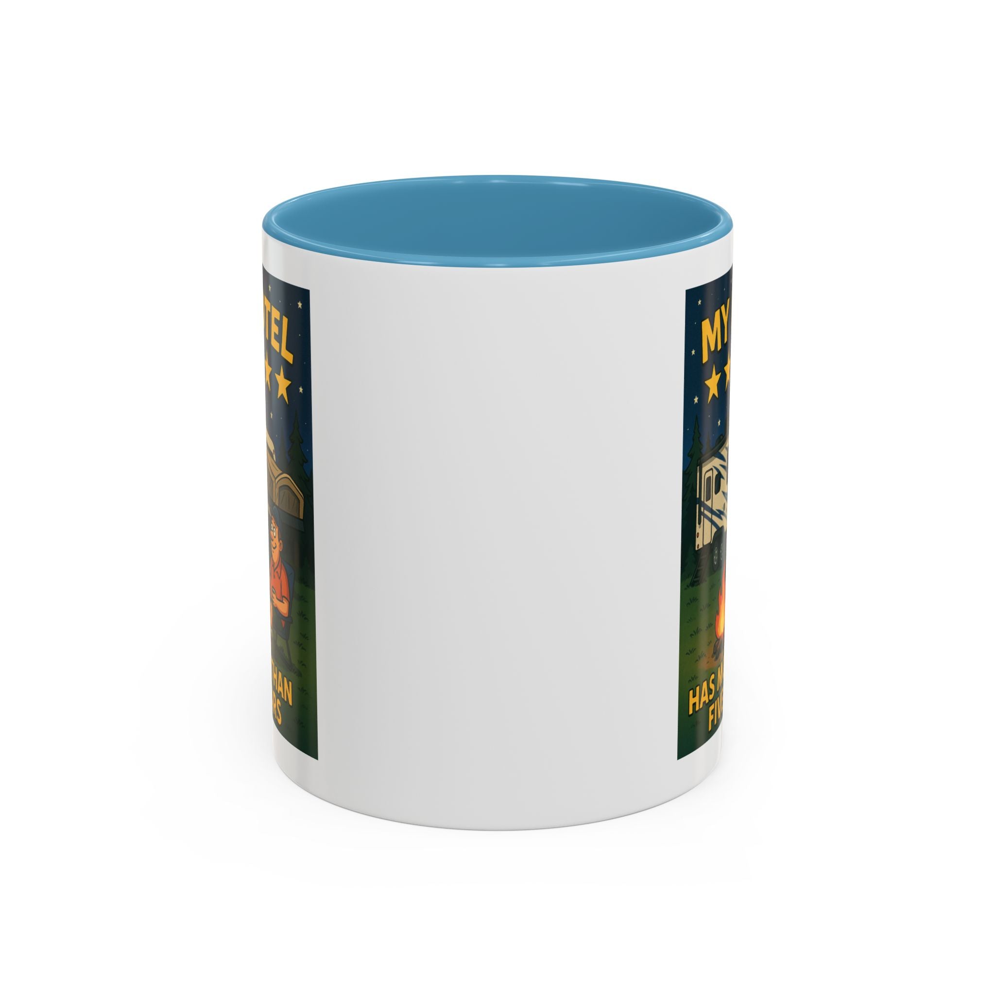 Camping-Themed Accent Coffee Mug | Perfect for RV Lovers, Campers, Travelers, Cozy Nights, Outdoor Adventures, Unique Gift Ideas
