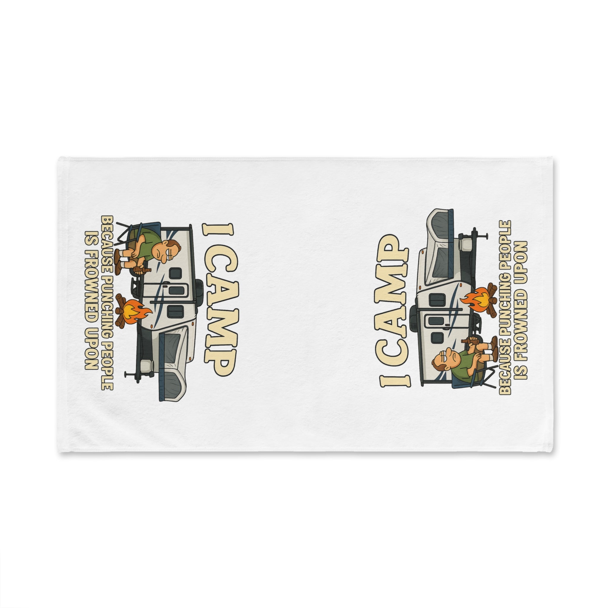Camping Humor Hand Towel – I Camp Designs, Perfect for Outdoor Enthusiasts
