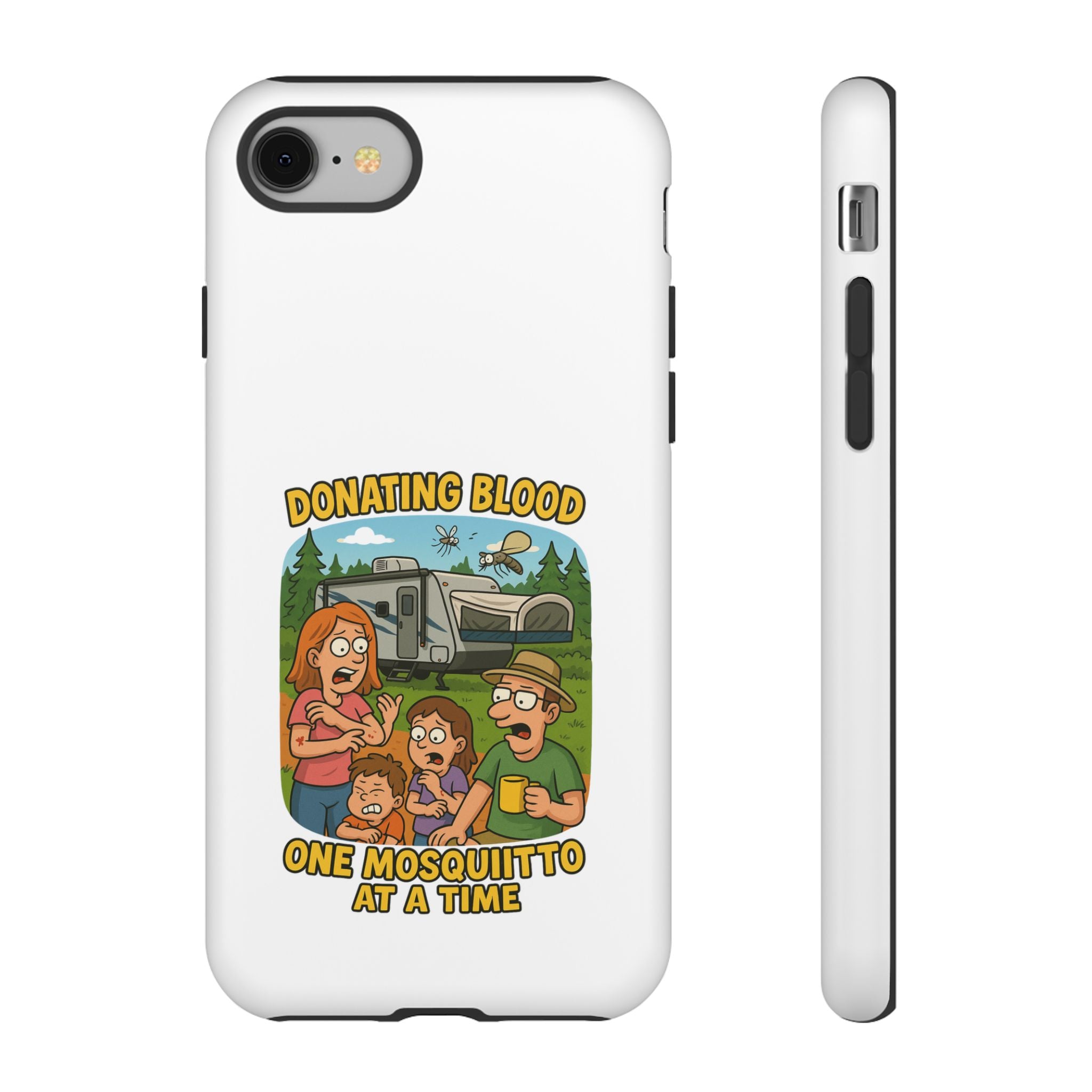 Humorous Phone Case - Donating Blood Mosquito Design, Funny Gift for Nurses, Outdoor Lovers, Eco-Friendly Gift, Summer Fun