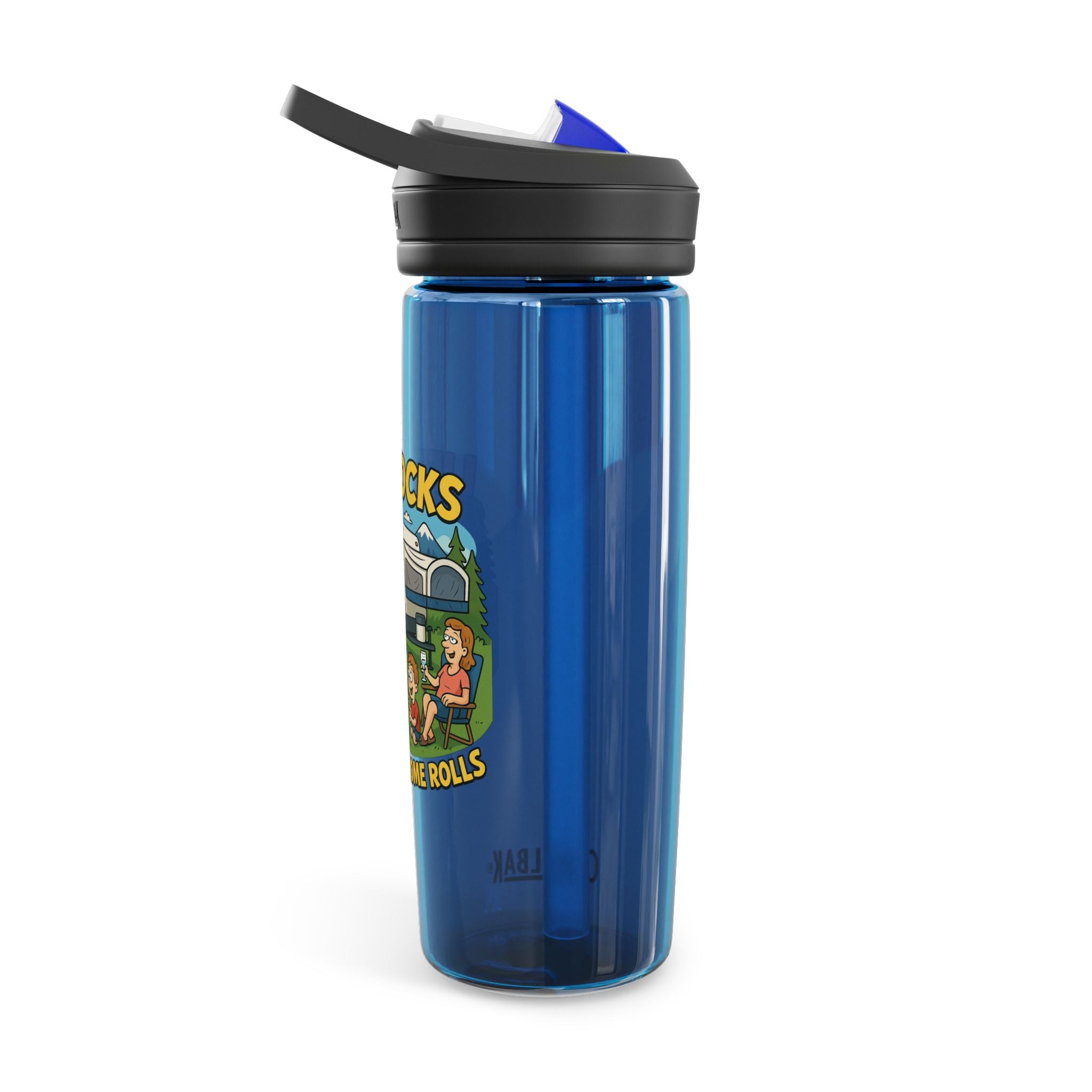 Camping Water Bottle with Life Rocks Design, Adventure Hydration, RV Lover Gift, Outdoorsy Water Bottle, Eco-Friendly Travel Gear