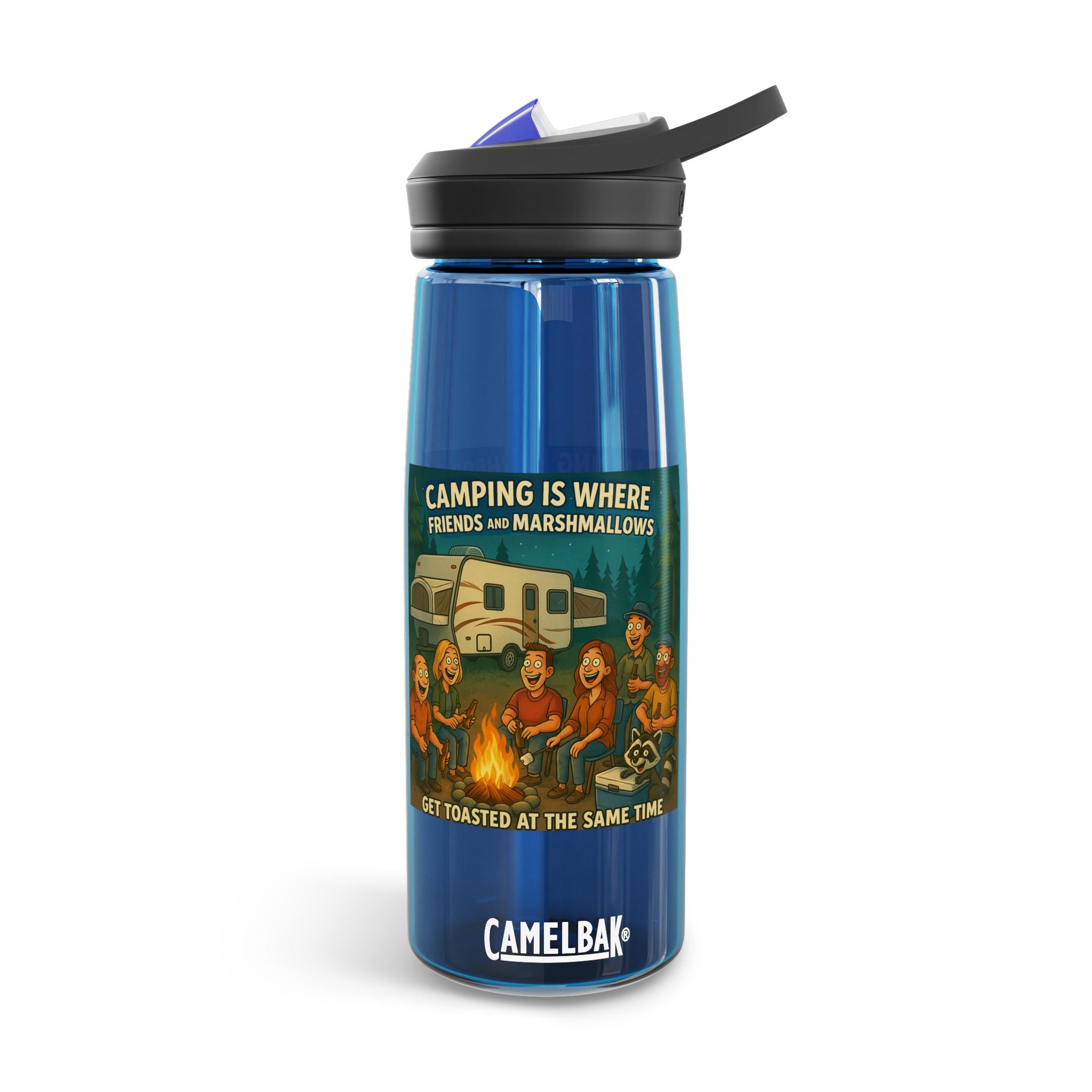 Camping Themed Water Bottle - Perfect for Outdoor Adventures, Hydration on the Go, Great for Gifts, Eco-Friendly Sipper