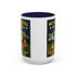 Camping-Themed Accent Coffee Mug | Perfect for RV Lovers, Campers, Travelers, Cozy Nights, Outdoor Adventures, Unique Gift Ideas