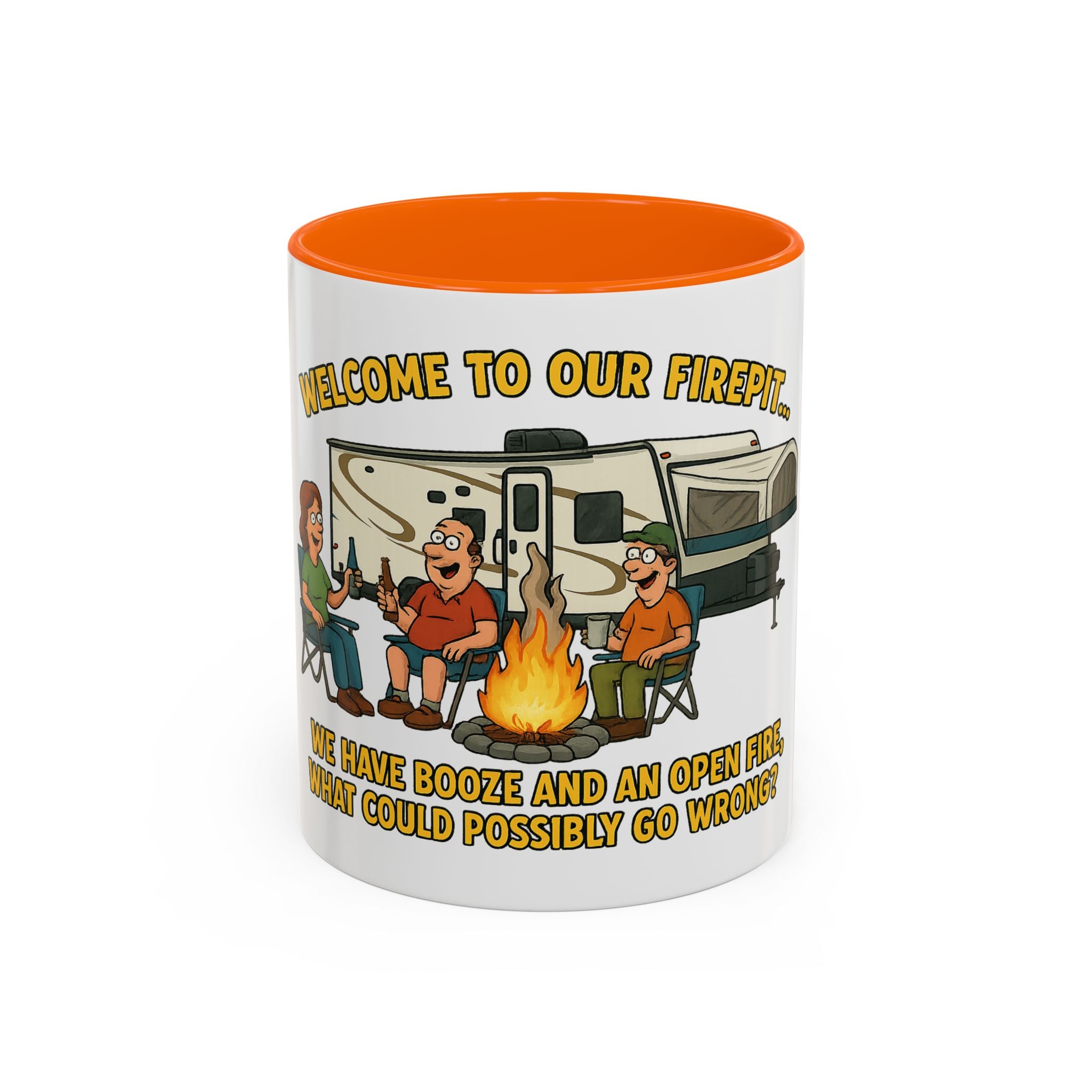 Cozy Firepit Mug | Ideal for Camping Lovers, Humorous Coffee Gifts, Outdoor Gatherings, Funny Kitchen Decor, Welcome Party Accessories