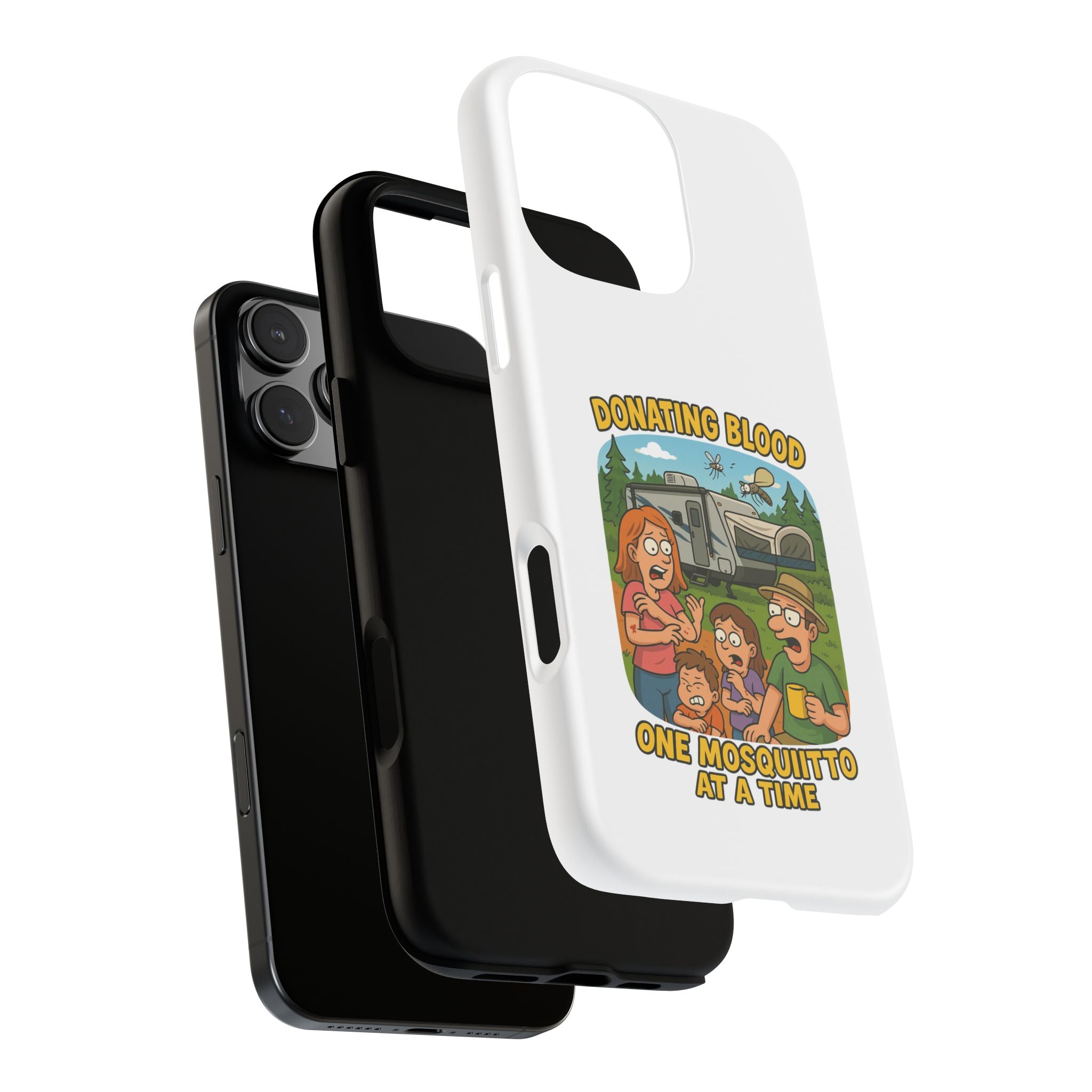 Humorous Phone Case - Donating Blood Mosquito Design, Funny Gift for Nurses, Outdoor Lovers, Eco-Friendly Gift, Summer Fun