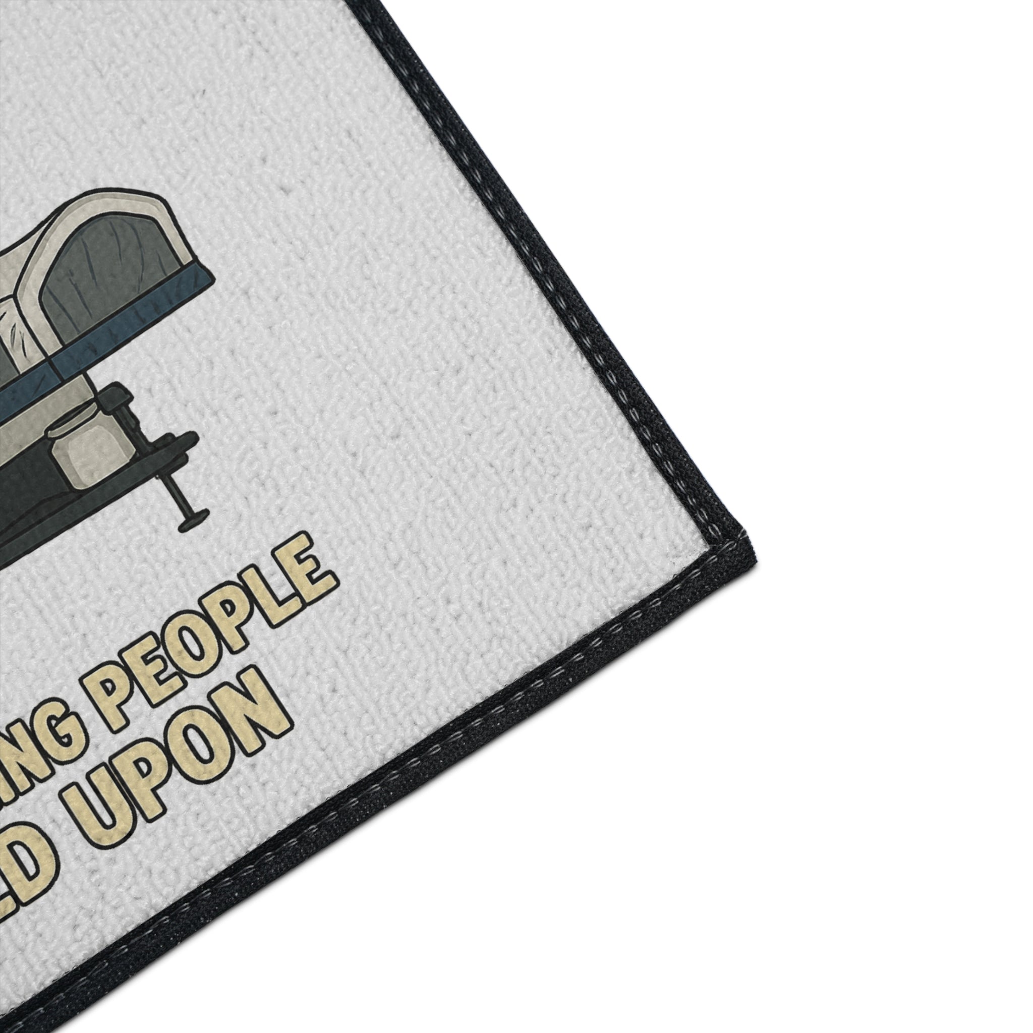Funny Camping Floor Mat - "I Camp Because Punching People Is Frowned Upon"